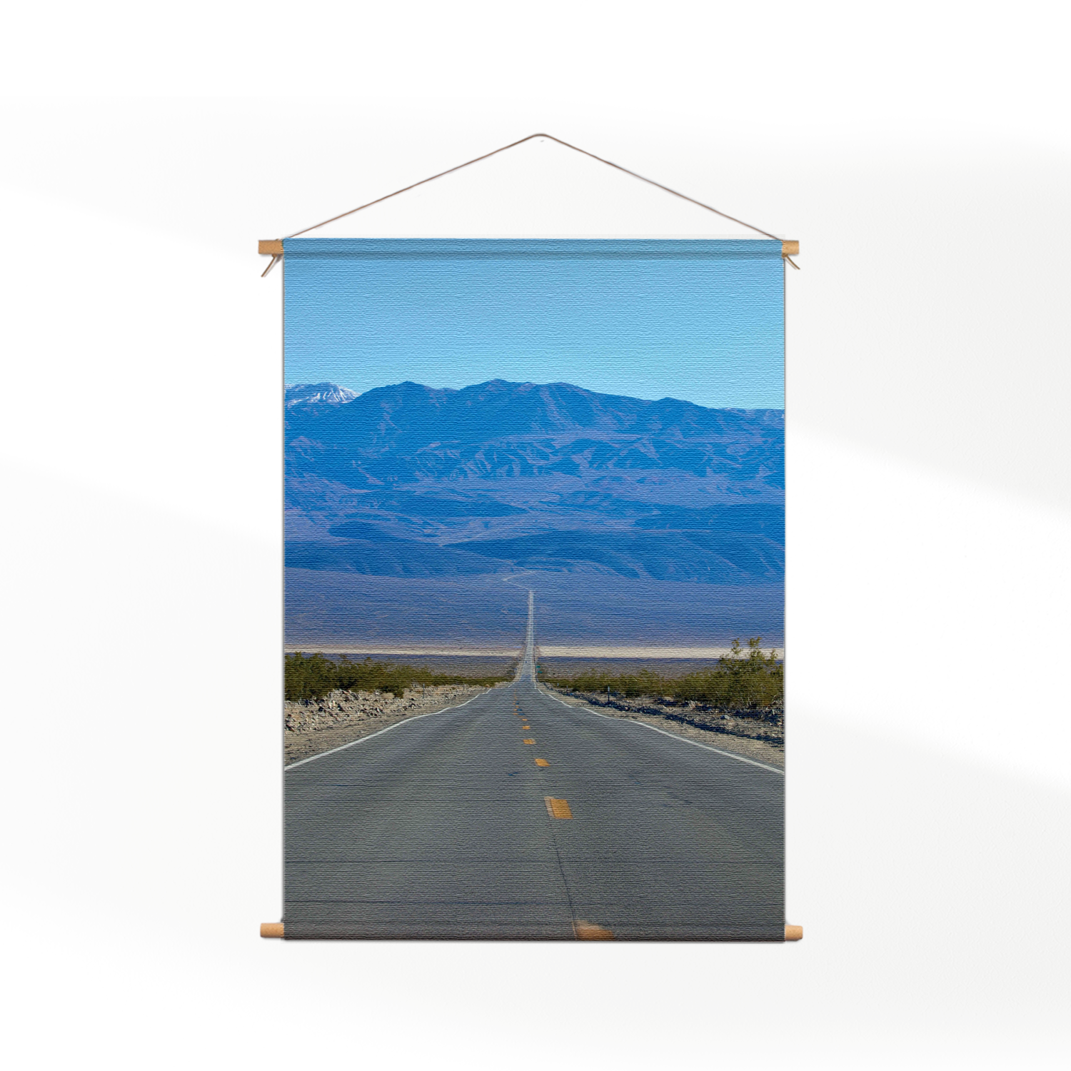 Textielposter The road in Deathvalley