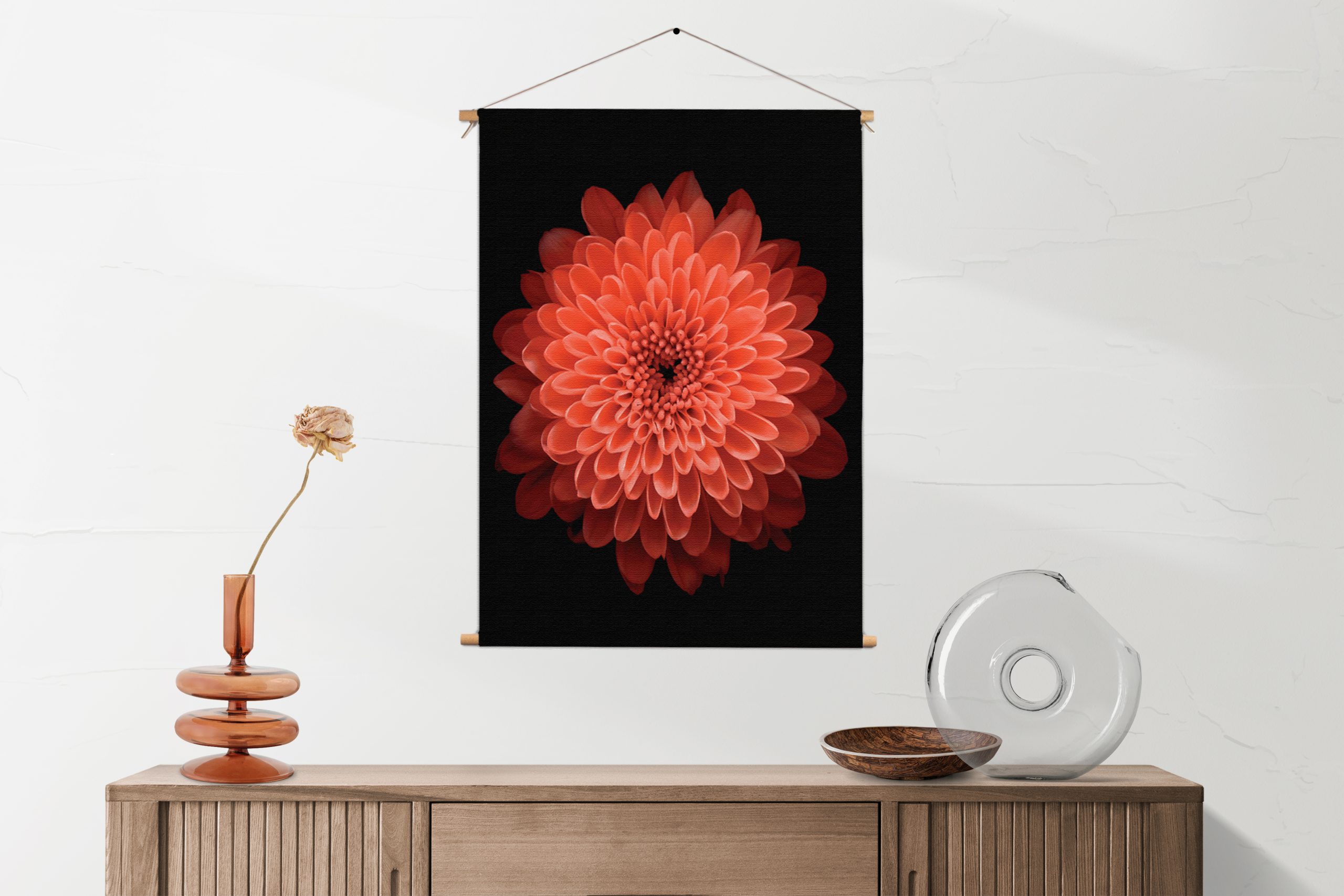Template_50-70_verticaal_natuur_53-1-1.jpg Textielposter Oranje Dahlia