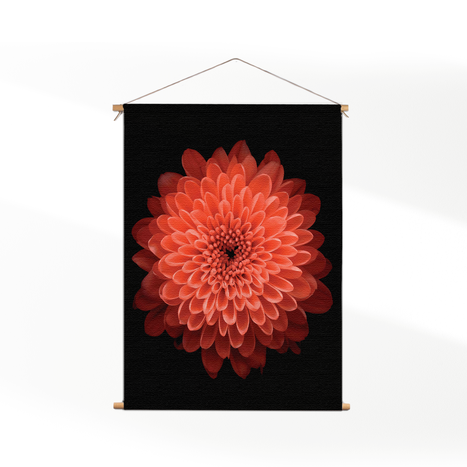Template_50-70_verticaal_natuur_53 Textielposter Oranje Dahlia