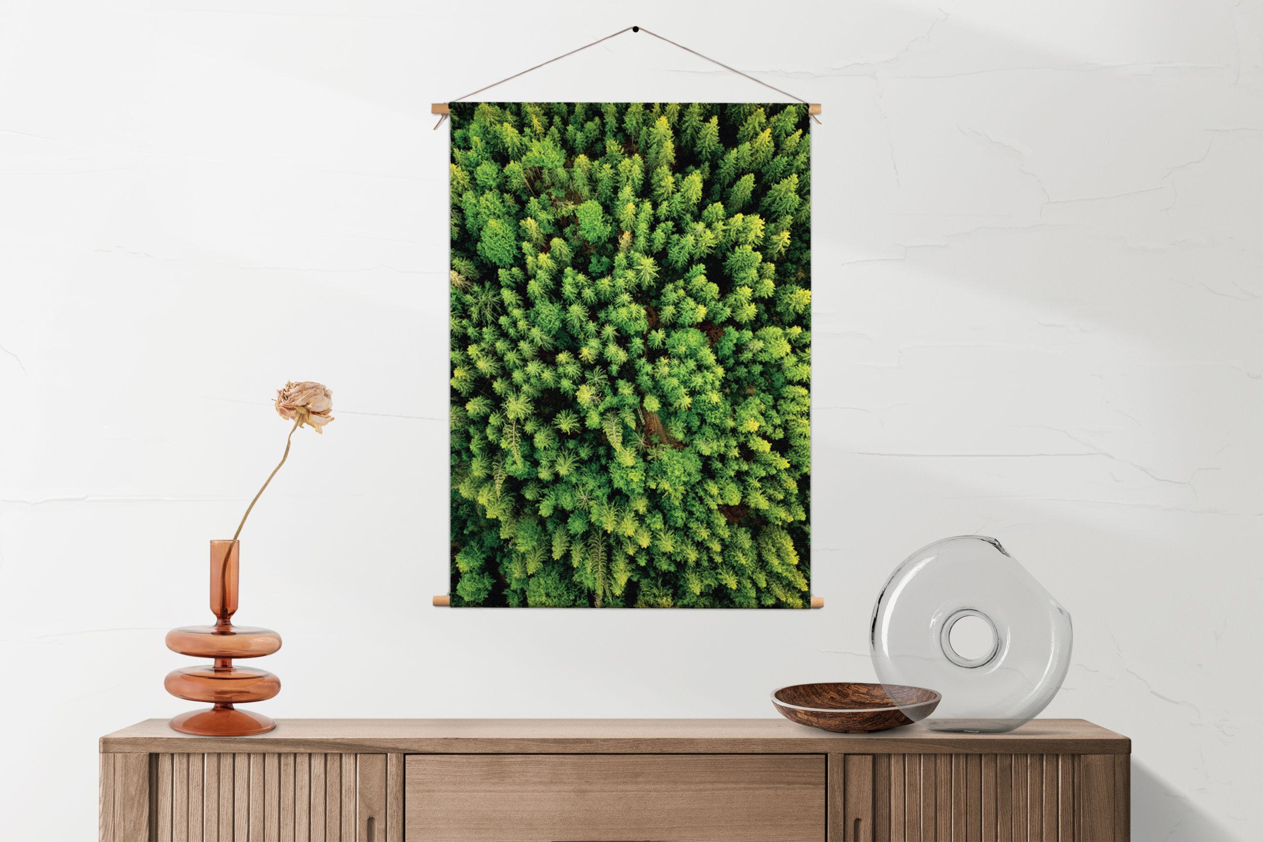 Template_50-70_verticaal_natuur_64-1-1.jpg Textielposter Het groene bos