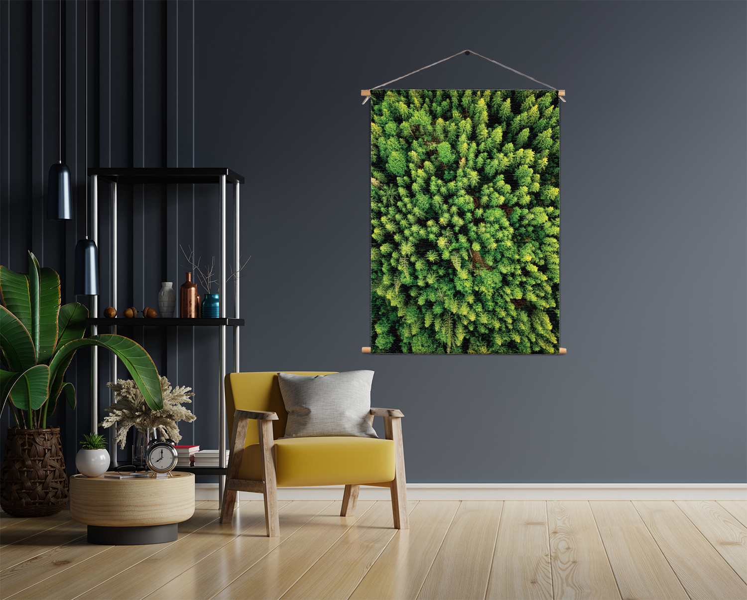 Template_50-70_verticaal_natuur_64 Textielposter Het groene bos