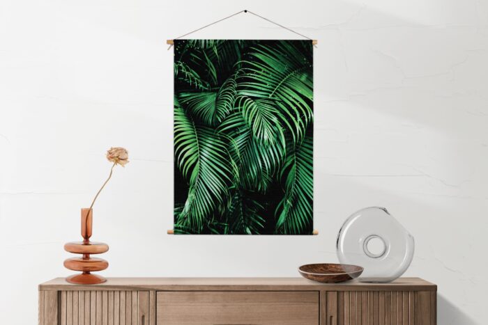 Textielposter Groen blad