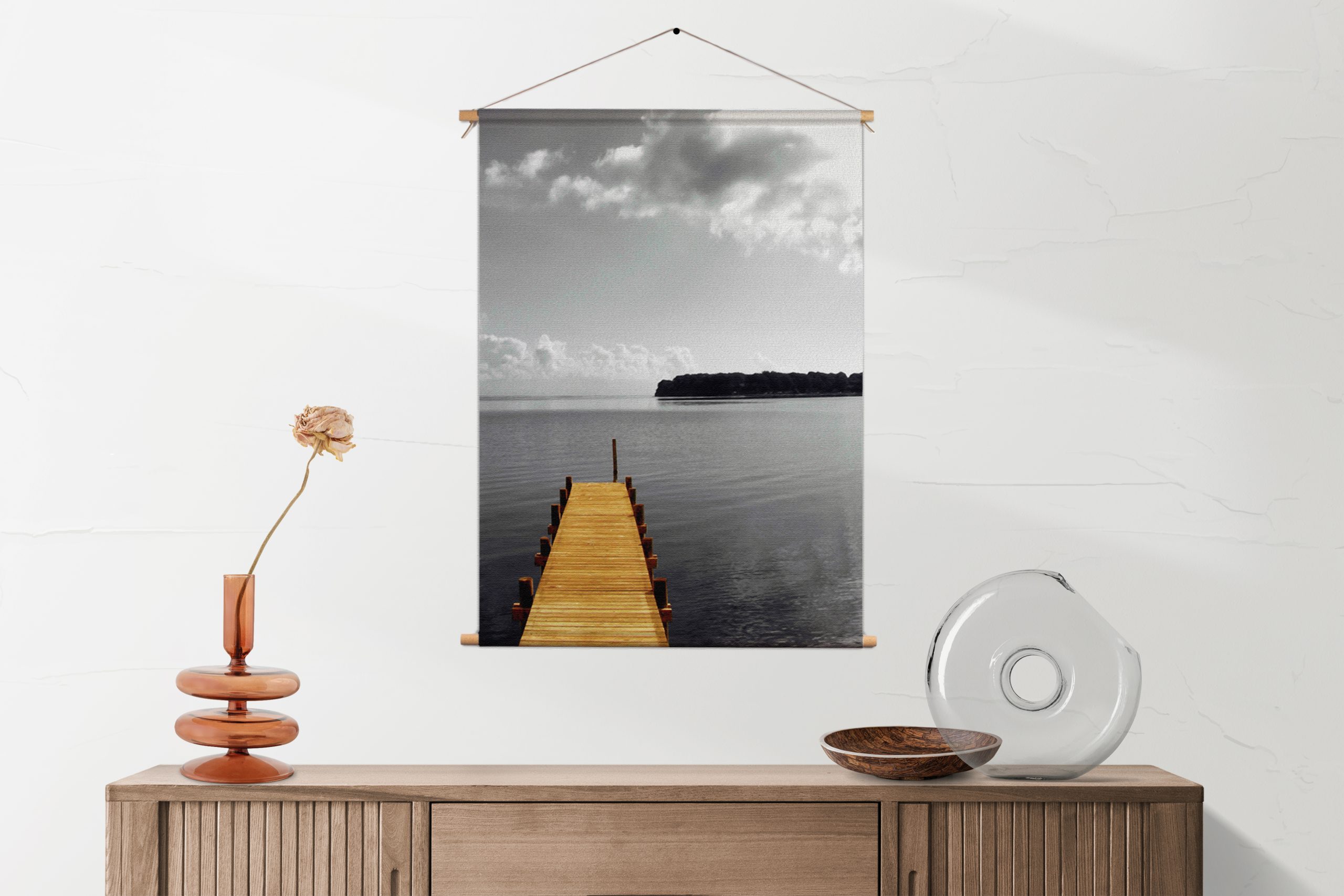 Textielposter De gele Steiger