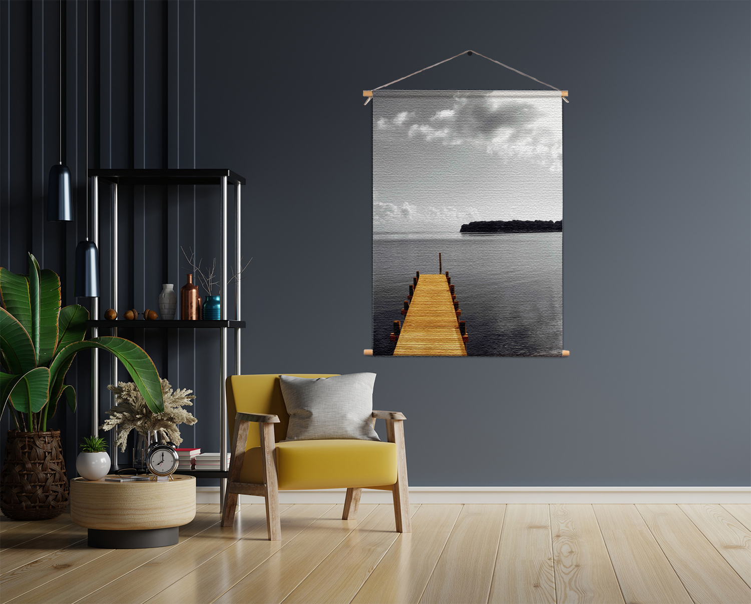 Textielposter De gele Steiger