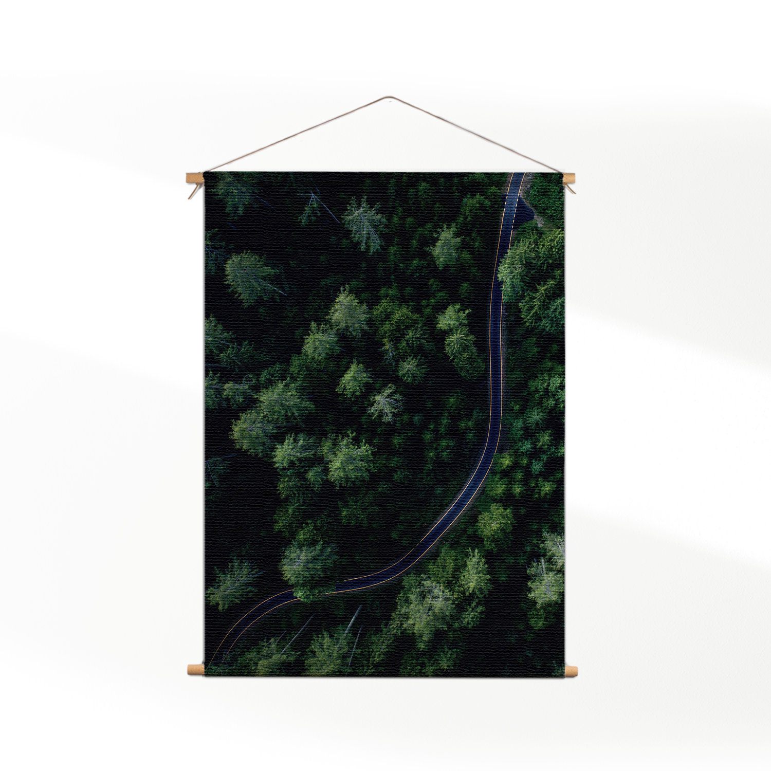 Template_50-70_verticaal_natuur_74 Textielposter Weg door het bos