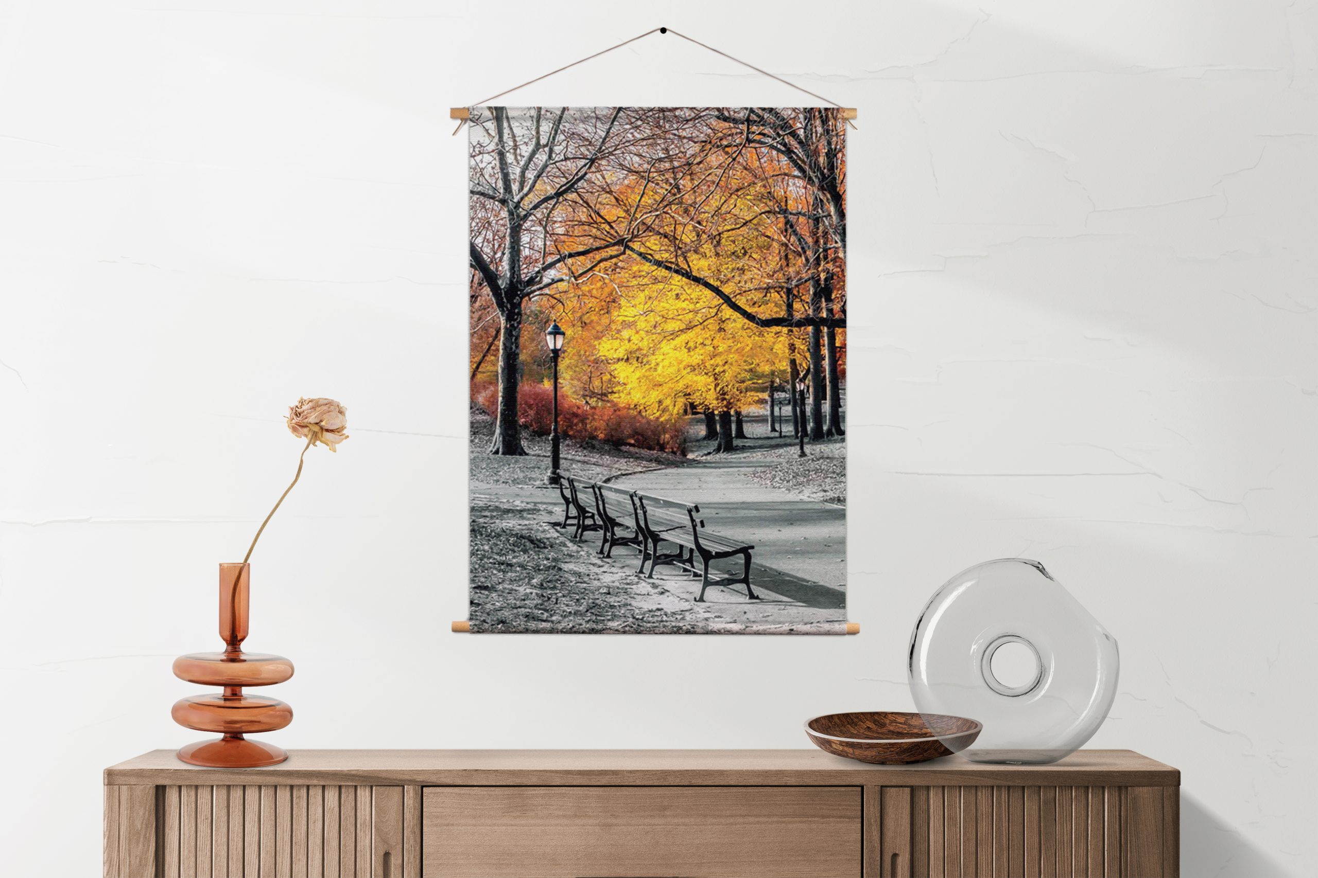 Textielposter Gele herfst