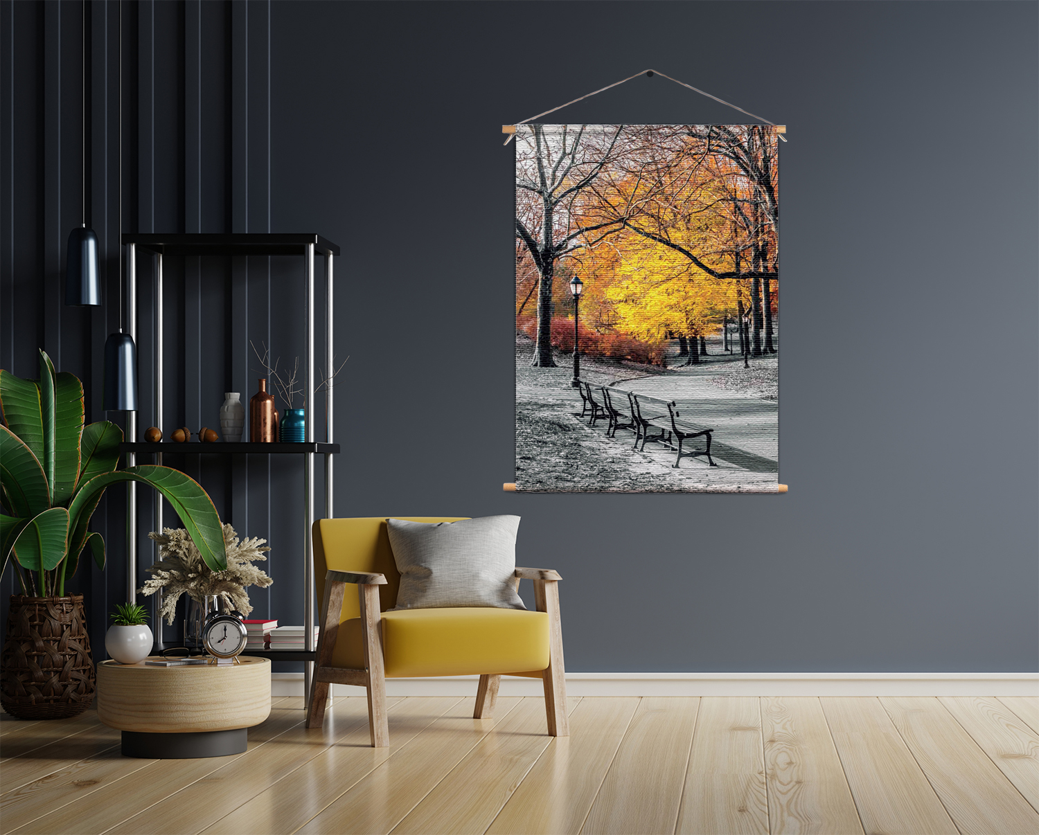 Textielposter Gele herfst