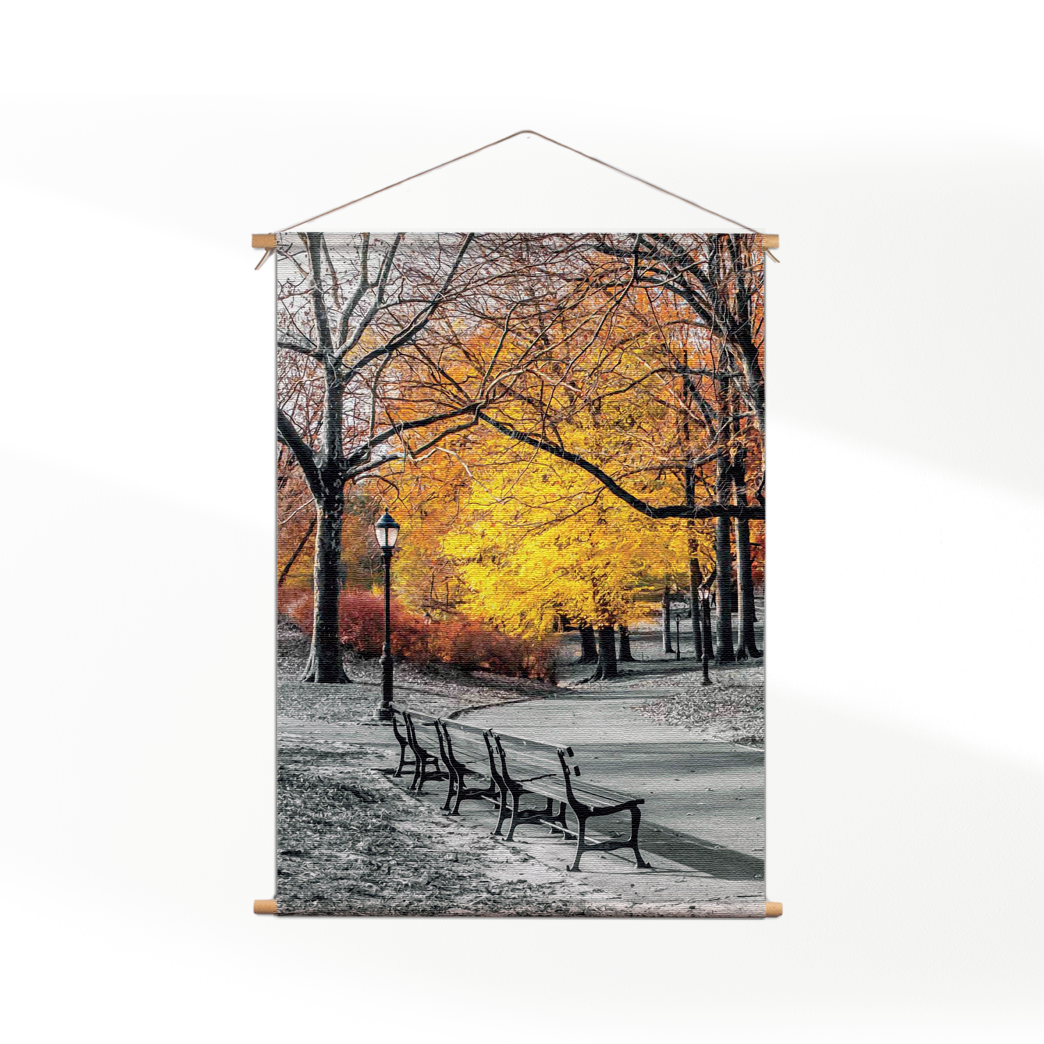 Textielposter Gele herfst Template 50 70 verticaal natuur 8
