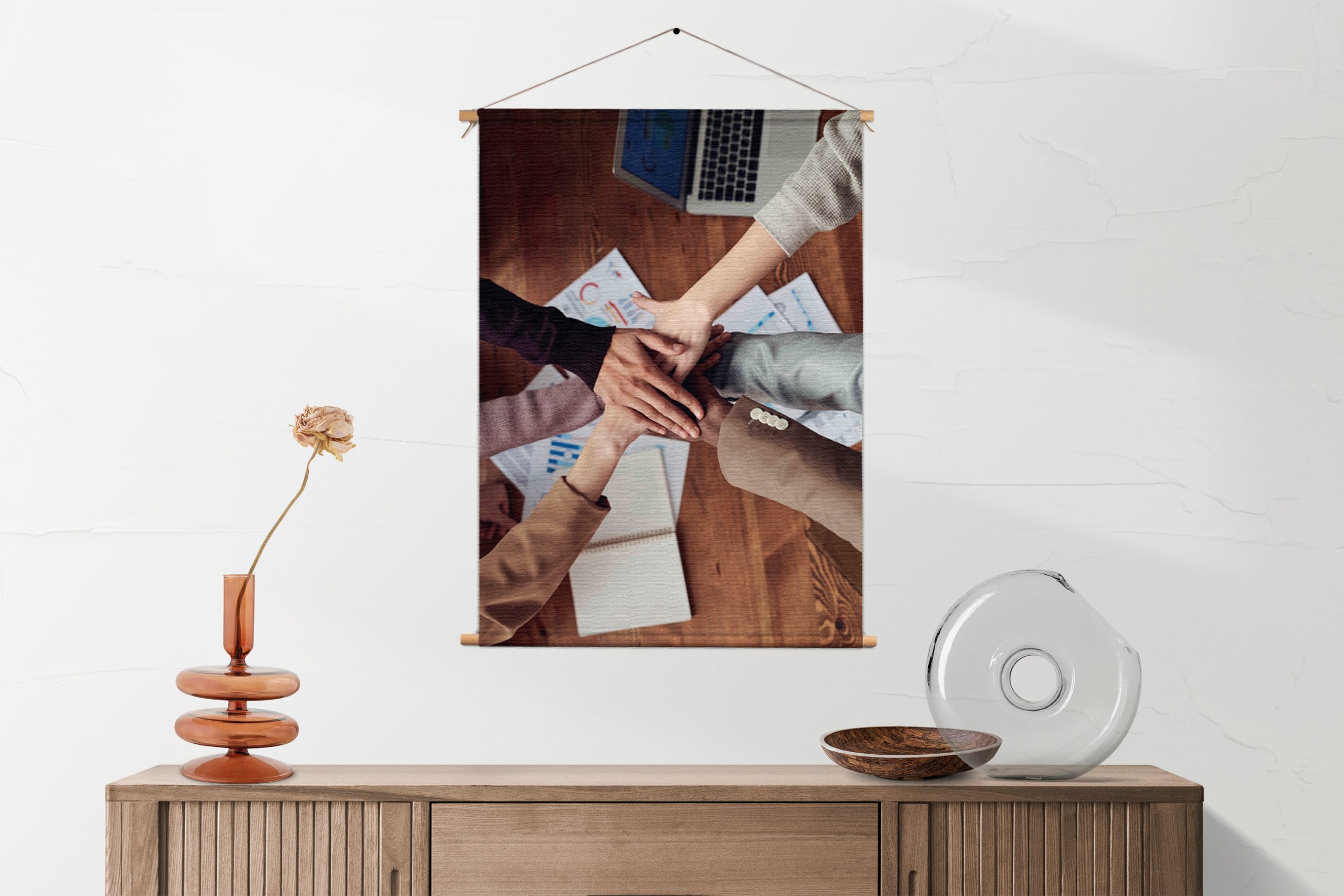 Textielposter Teamwork