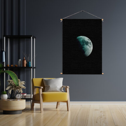 Textielposter To The Moon