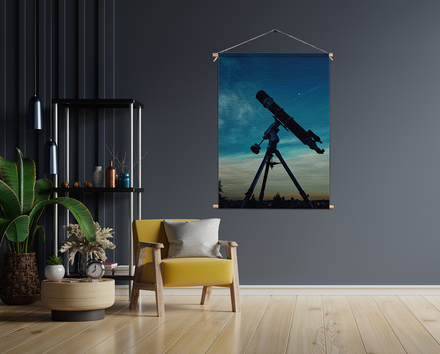 Textielposter To The Moon