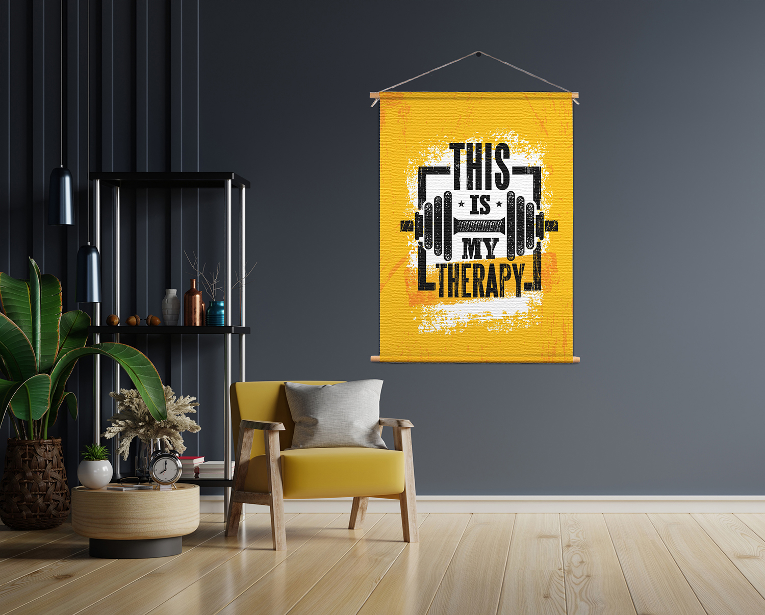 Template_50-70_verticaal_sport_1 Textielposter This Is My Therapy