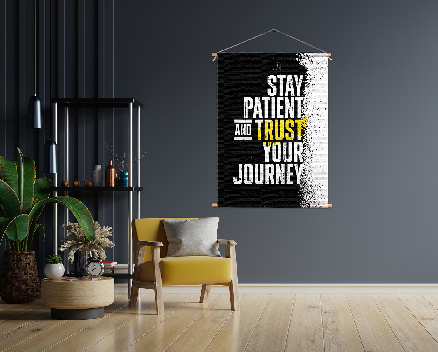 Textielposter Sexy Man Heft Gewicht Met Halter