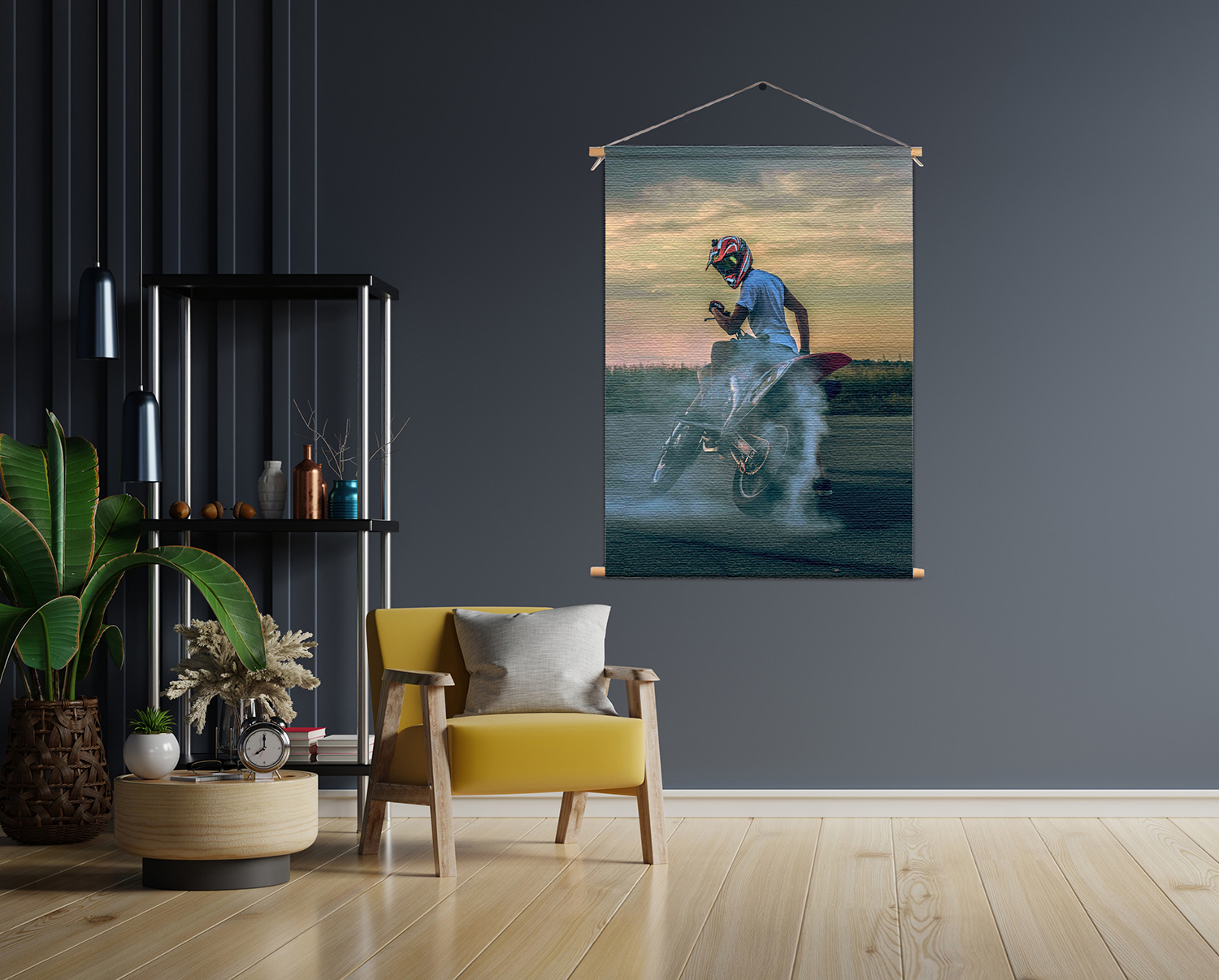 Textielposter Motorsport Meer Voor Mannen