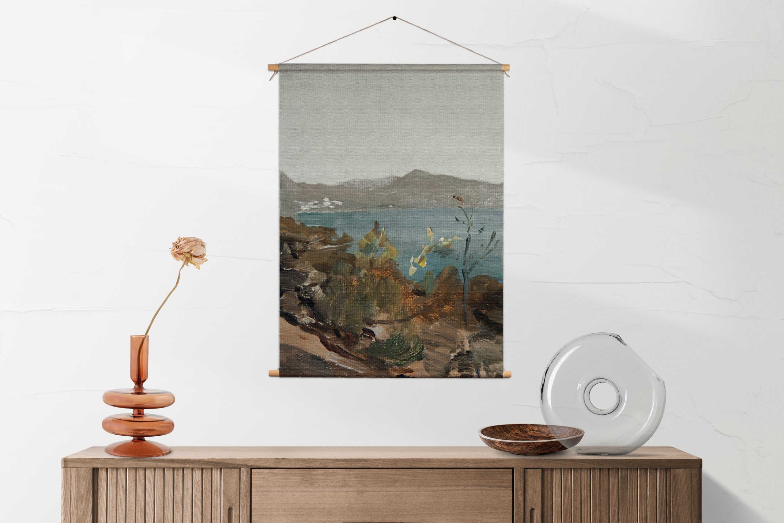 Textielposter Het Landschap van Vroeger 03