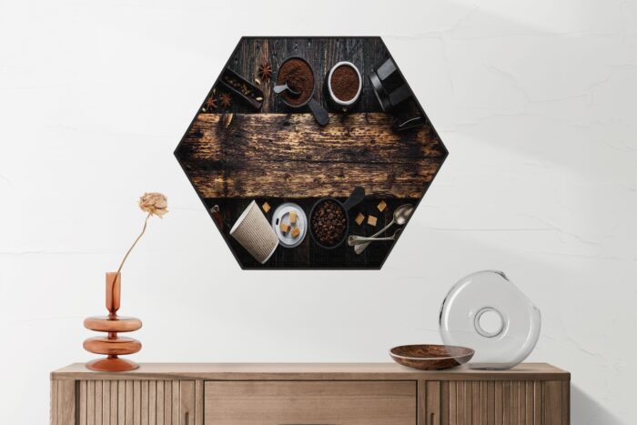 Akoestisch Schilderij Home Made Coffees Set Hexagon Eten Drinken 43 scaled 1