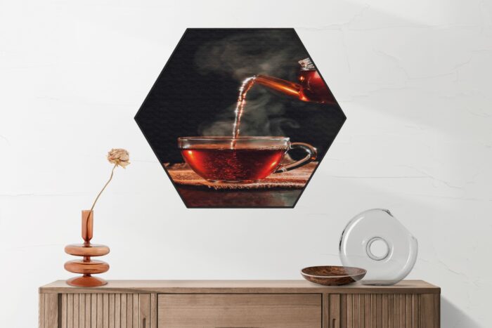 Akoestisch Schilderij Thee Bij Ons Thuis Hexagon Eten Drinken 52 scaled 1