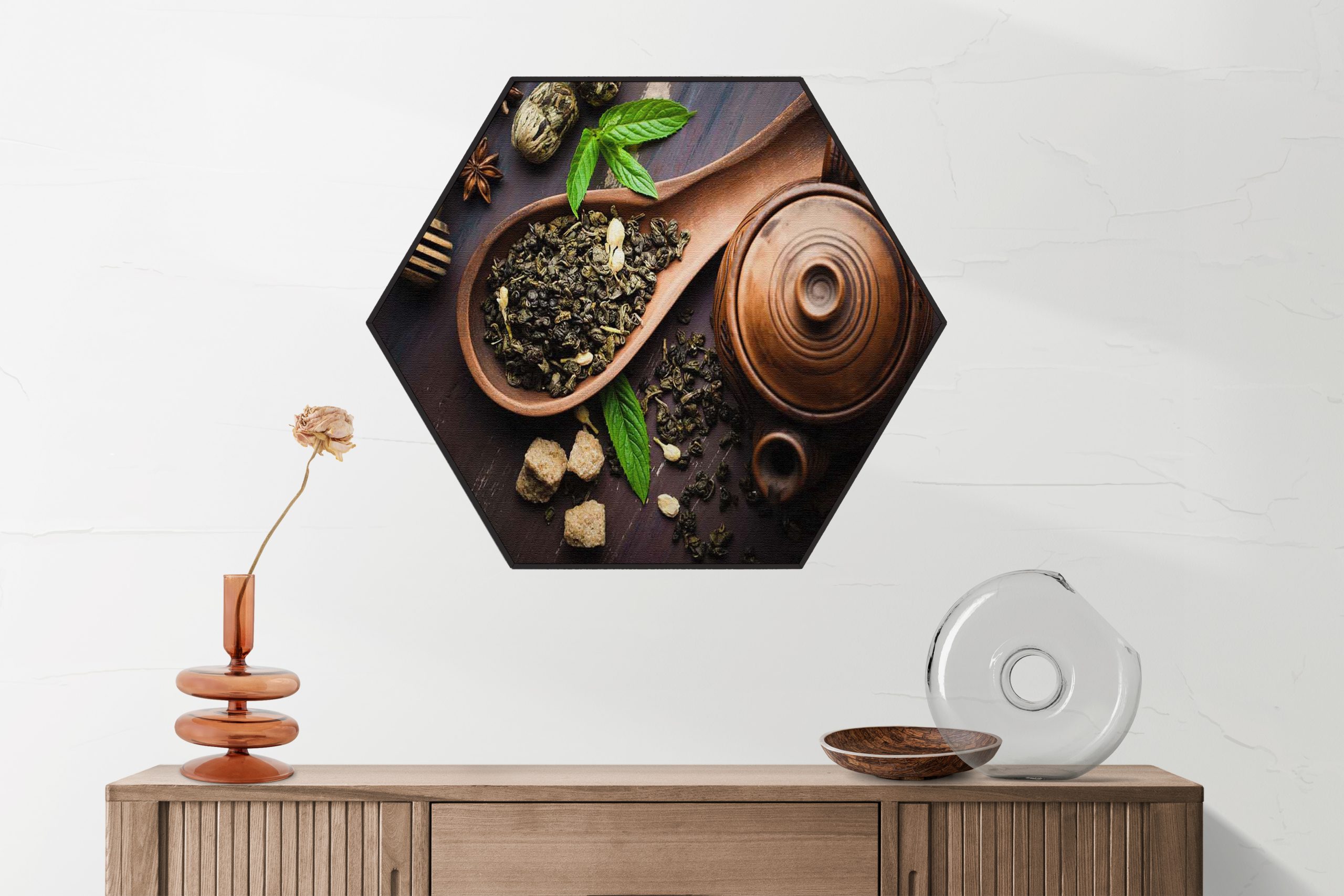 Akoestisch Schilderij Specerijen Met Set Hexagon Eten Drinken 54 scaled 1