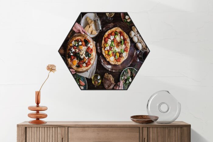 Akoestisch Schilderij Italiaans Restaurant Hexagon Eten Drinken 60 scaled 1