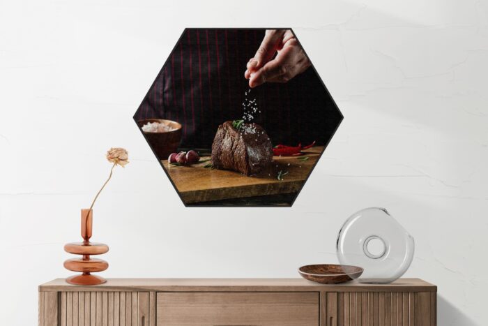 Akoestisch Schilderij Home Made Beef Hexagon Eten Drinken 66 scaled 1