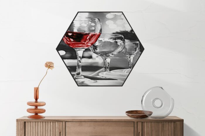 Akoestisch Schilderij Drink Rode Wijn Hexagon Eten Drinken 77 scaled 1