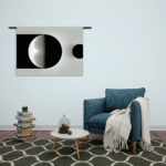 Wandkleed Scandinavisch Wit met Zwart Element 01 Rechthoek Horizontaal Template 50 70 Horizontaal Abstract 21 2