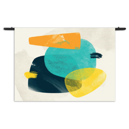 Wandkleed Kleurrijk Abstract 02 Rechthoek Horizontaal