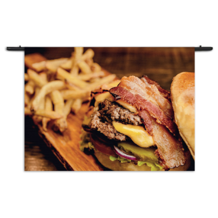 Wandkleed Burger Plank Rechthoek Horizontaal