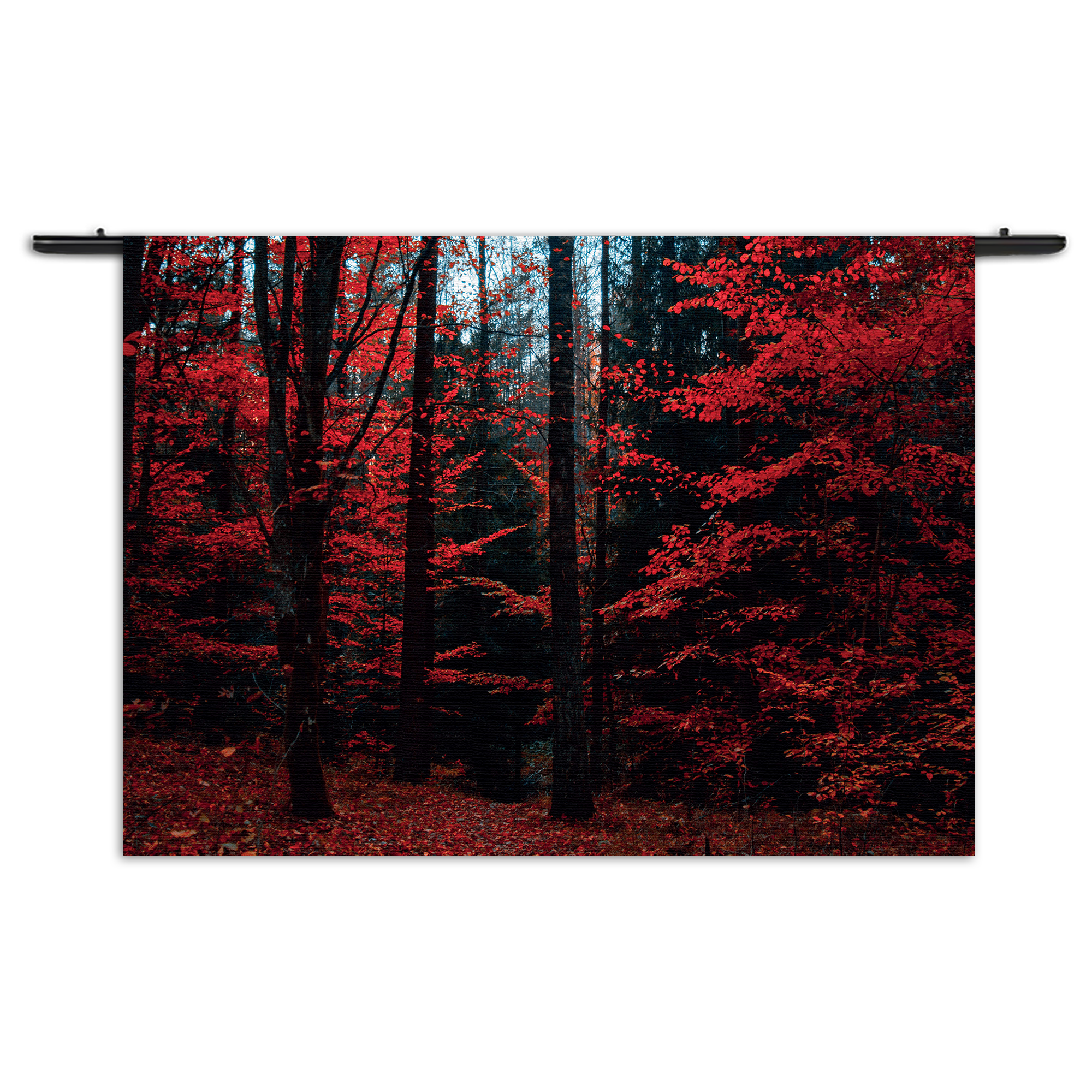 Wandkleed Het rode bos Rechthoek Horizontaal Template 50 70 Horizontaal Natuur 12 1 1