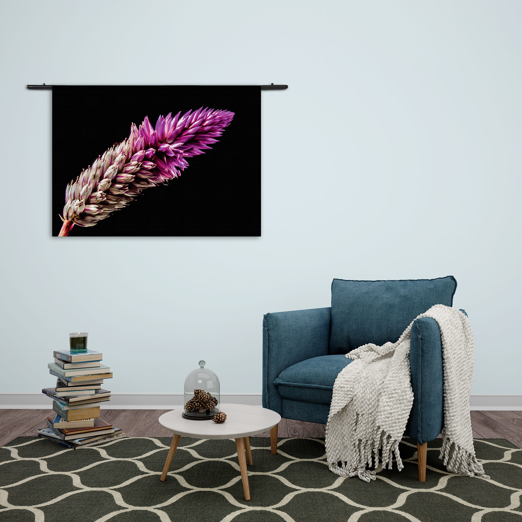 Wandkleed Heiden Bloem Rechthoek Horizontaal Template 50 70 Horizontaal Natuur 24 2 1