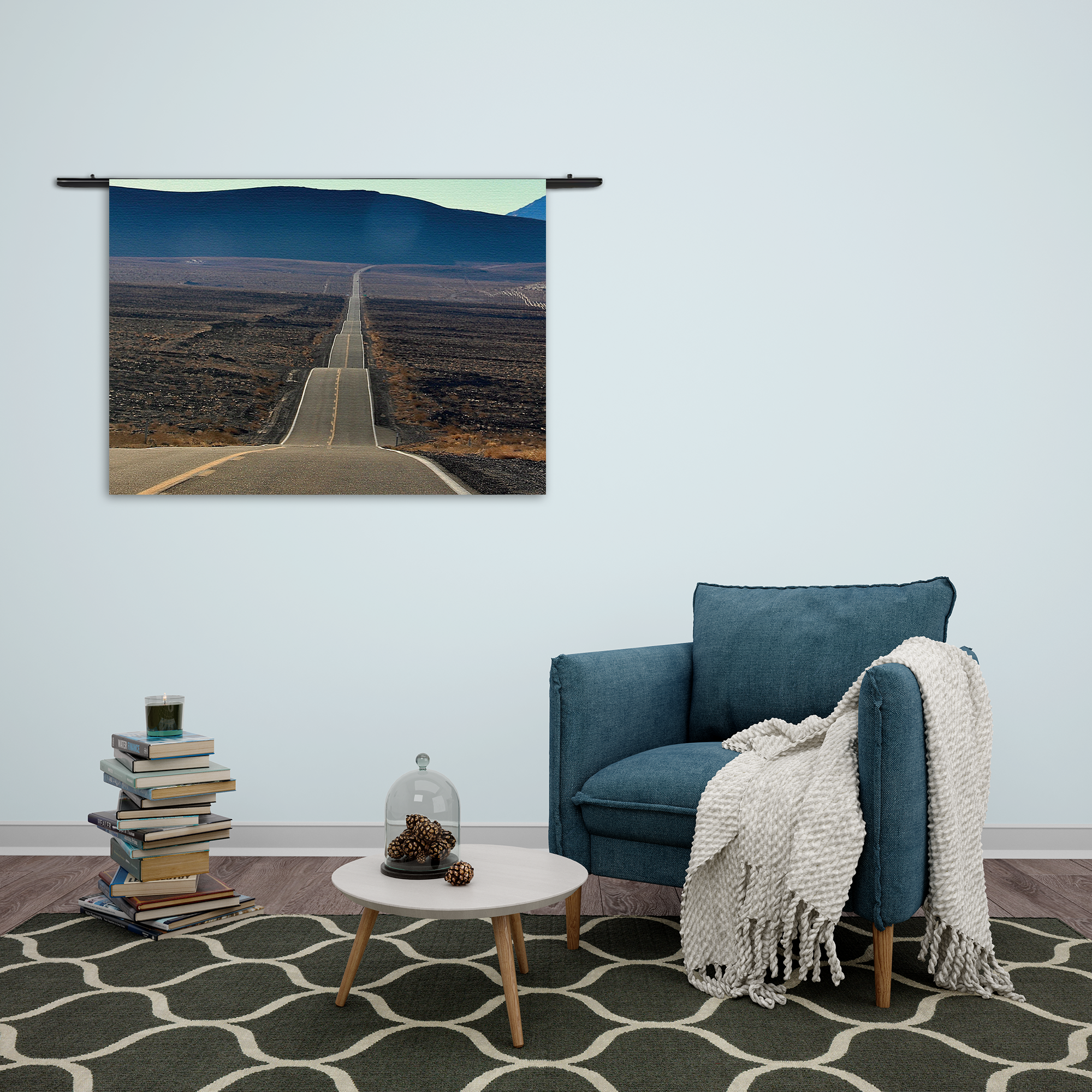 Wandkleed Deathvalley Road Rechthoek Horizontaal Template 50 70 Horizontaal Natuur 3 2 1