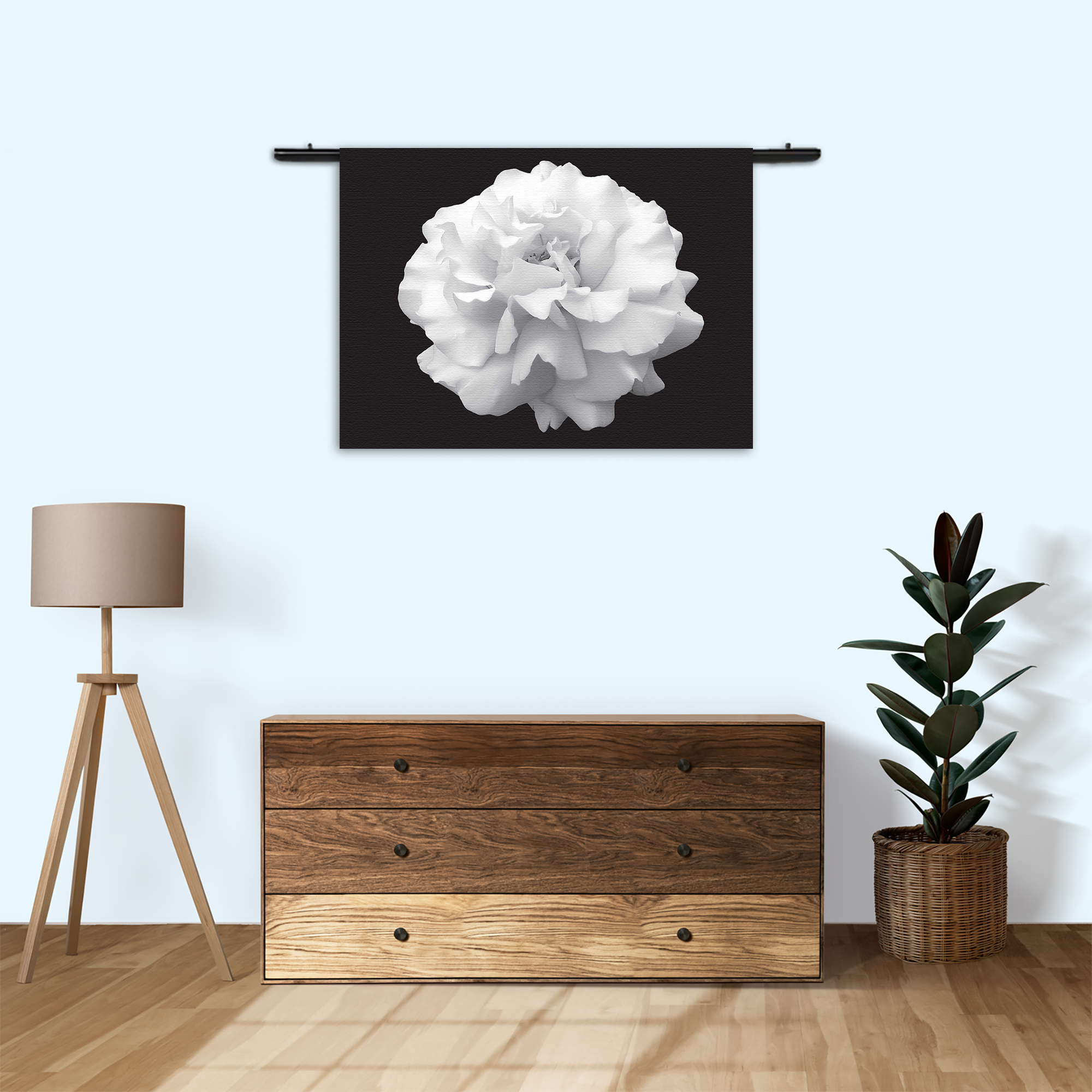 Wandkleed Witte Anjer Rechthoek Horizontaal Template 50 70 Horizontaal Natuur 38 3 1