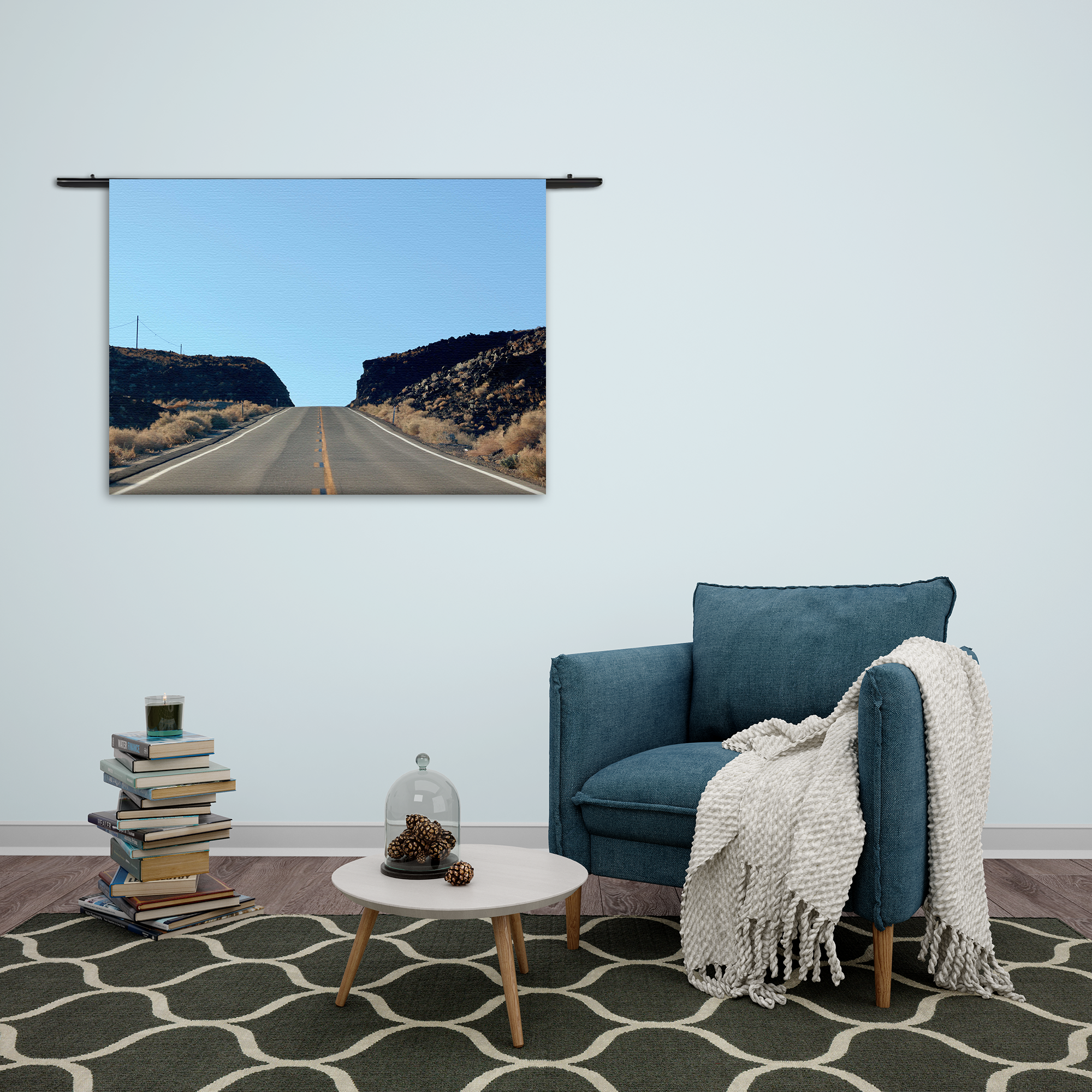 Wandkleed Eindeloze weg Rechthoek Horizontaal Template 50 70 Horizontaal Natuur 4 2 1