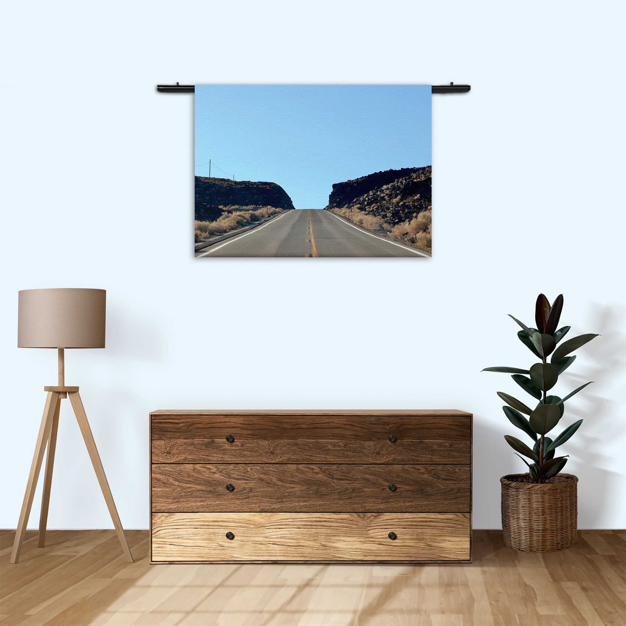 Wandkleed Eindeloze weg Rechthoek Horizontaal Template 50 70 Horizontaal Natuur 4 3 1