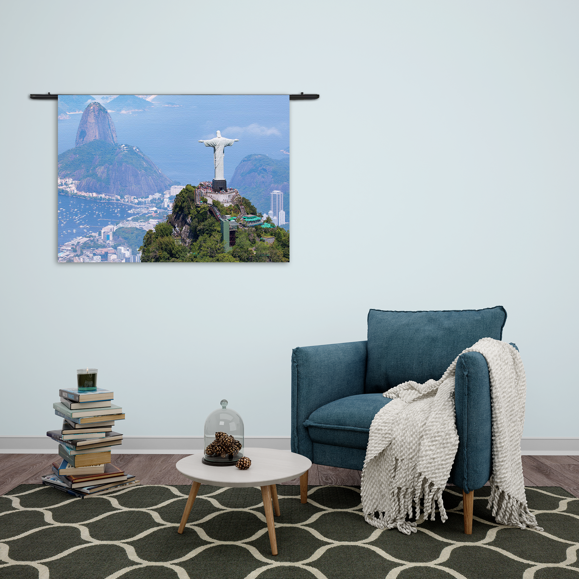 Wandkleed Christus de verlosser Rechthoek Horizontaal Template 50 70 Horizontaal Natuur 50 2 1