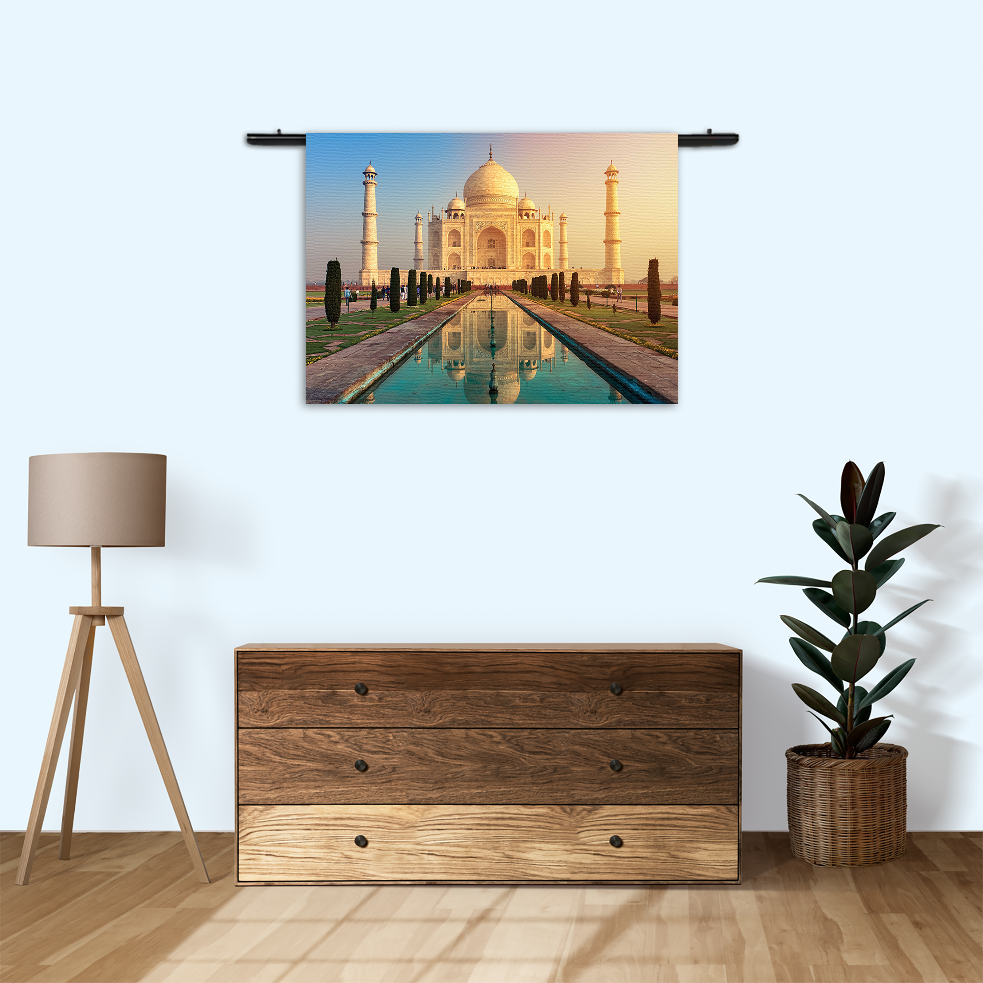 Wandkleed De Tajmahal Rechthoek Horizontaal Template 50 70 Horizontaal Natuur 55 3 1
