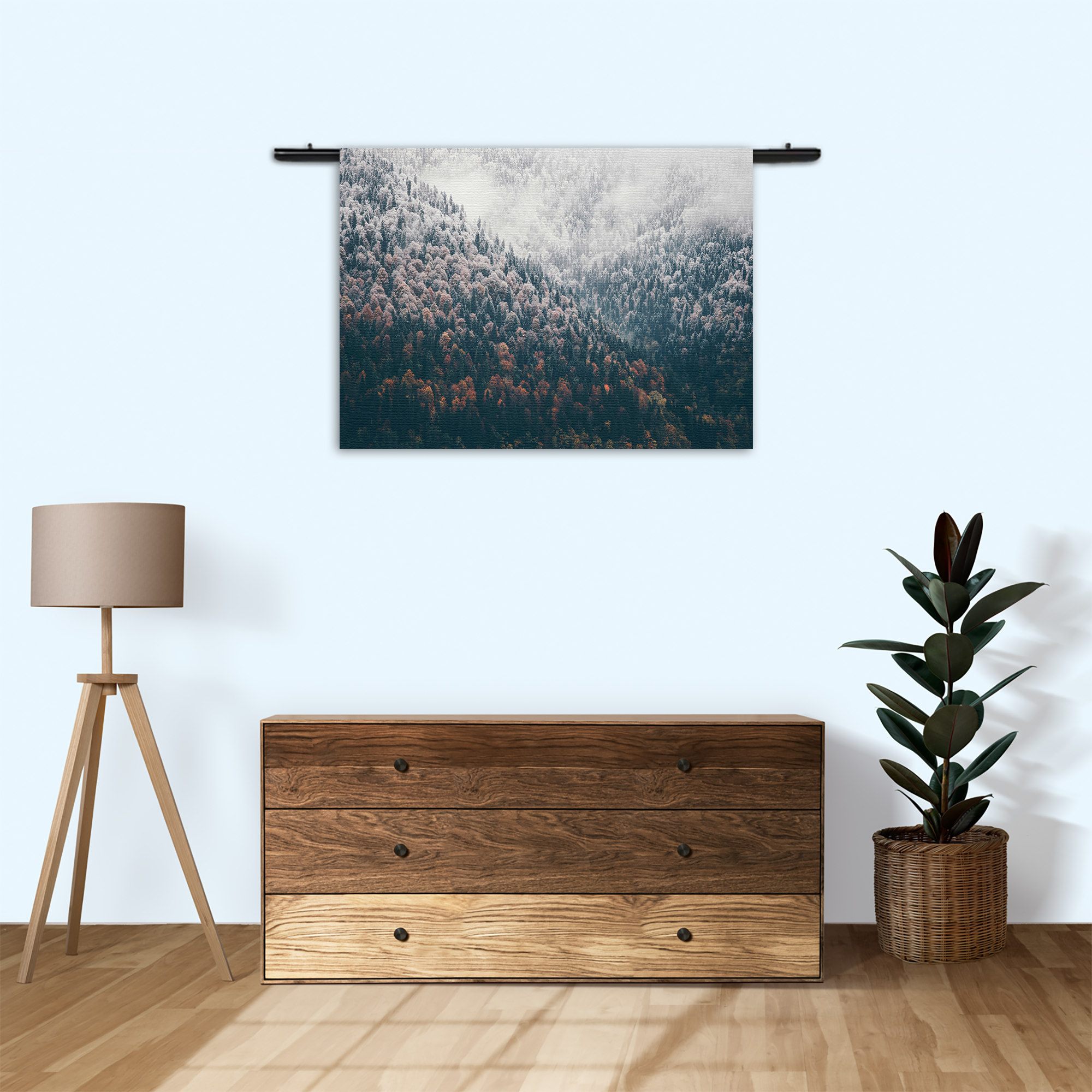 Wandkleed Van herfst naar winter Rechthoek Horizontaal Template 50 70 Horizontaal Natuur 59 3 1