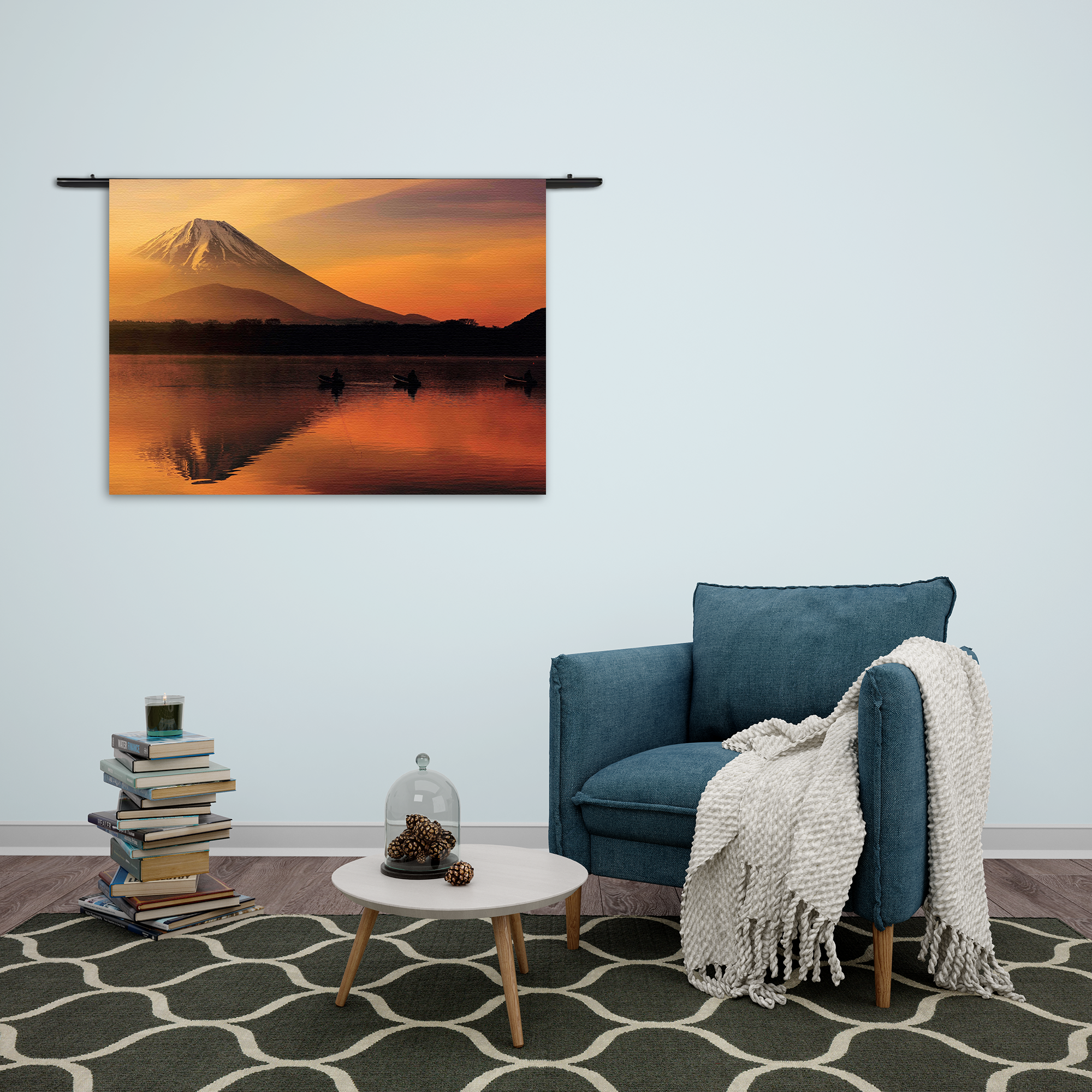 Wandkleed Fuji Rechthoek Horizontaal Template 50 70 Horizontaal Natuur 69 2 1