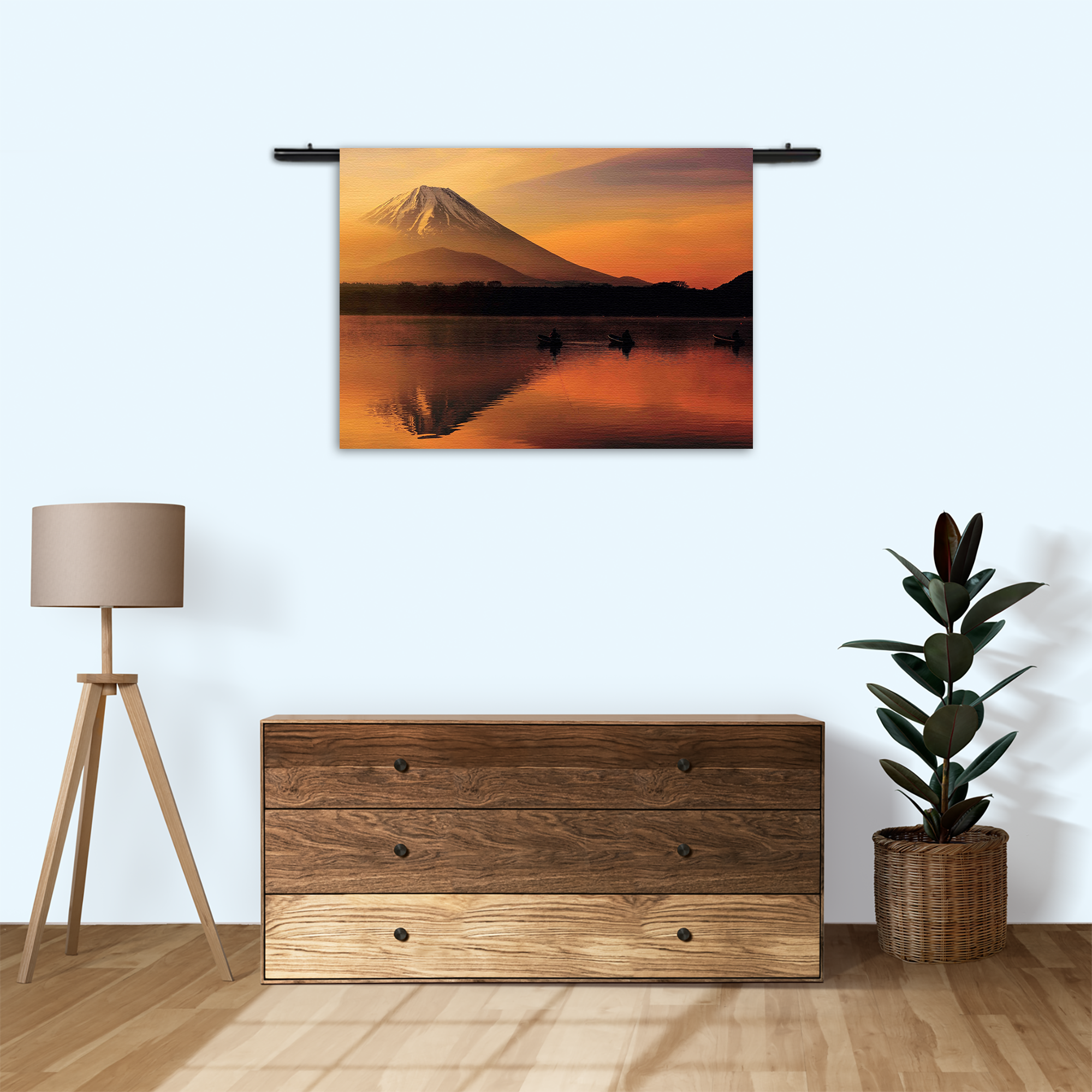 Wandkleed Fuji Rechthoek Horizontaal Template 50 70 Horizontaal Natuur 69 3 1