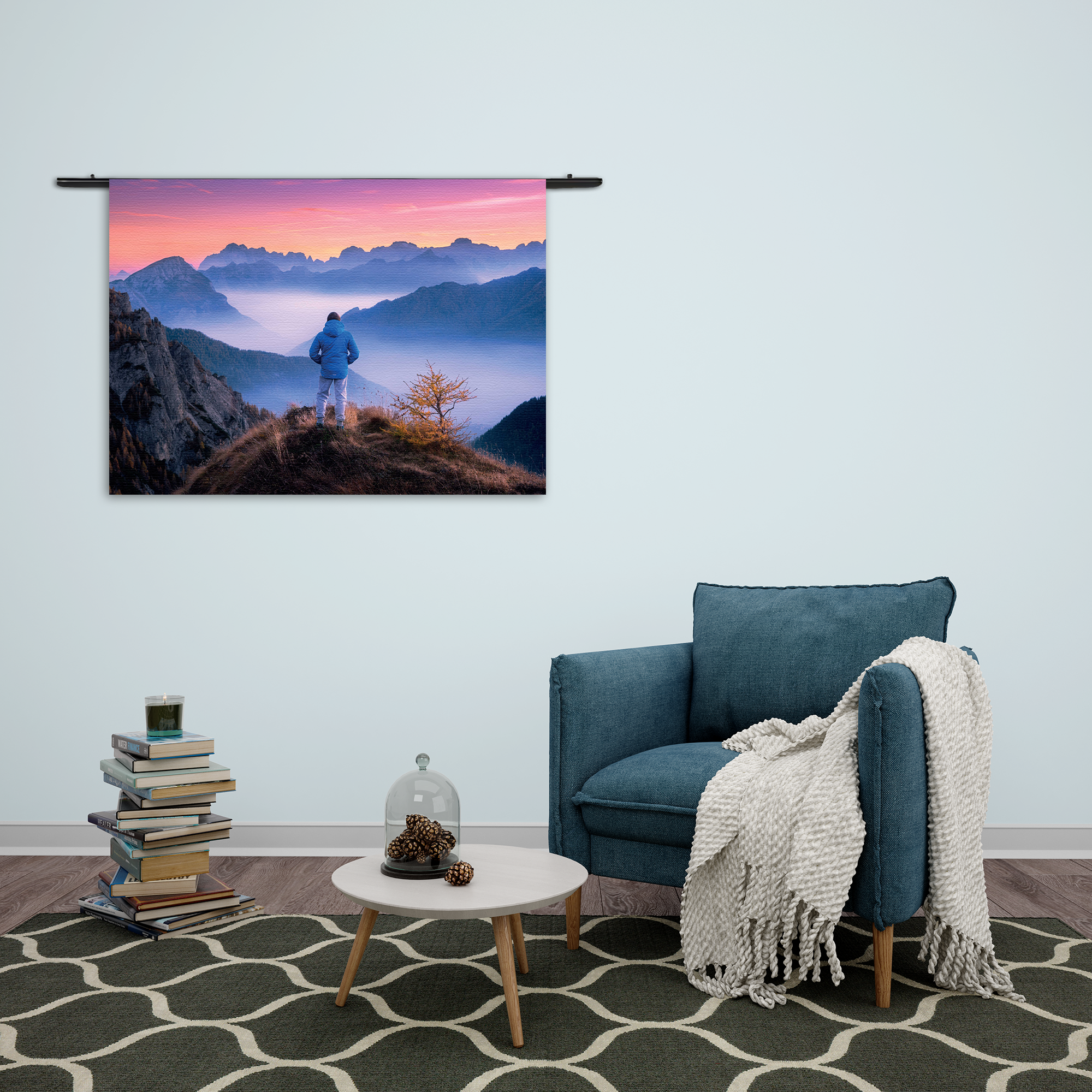 Wandkleed On top of the world Rechthoek Horizontaal Template 50 70 Horizontaal Natuur 76 2 1