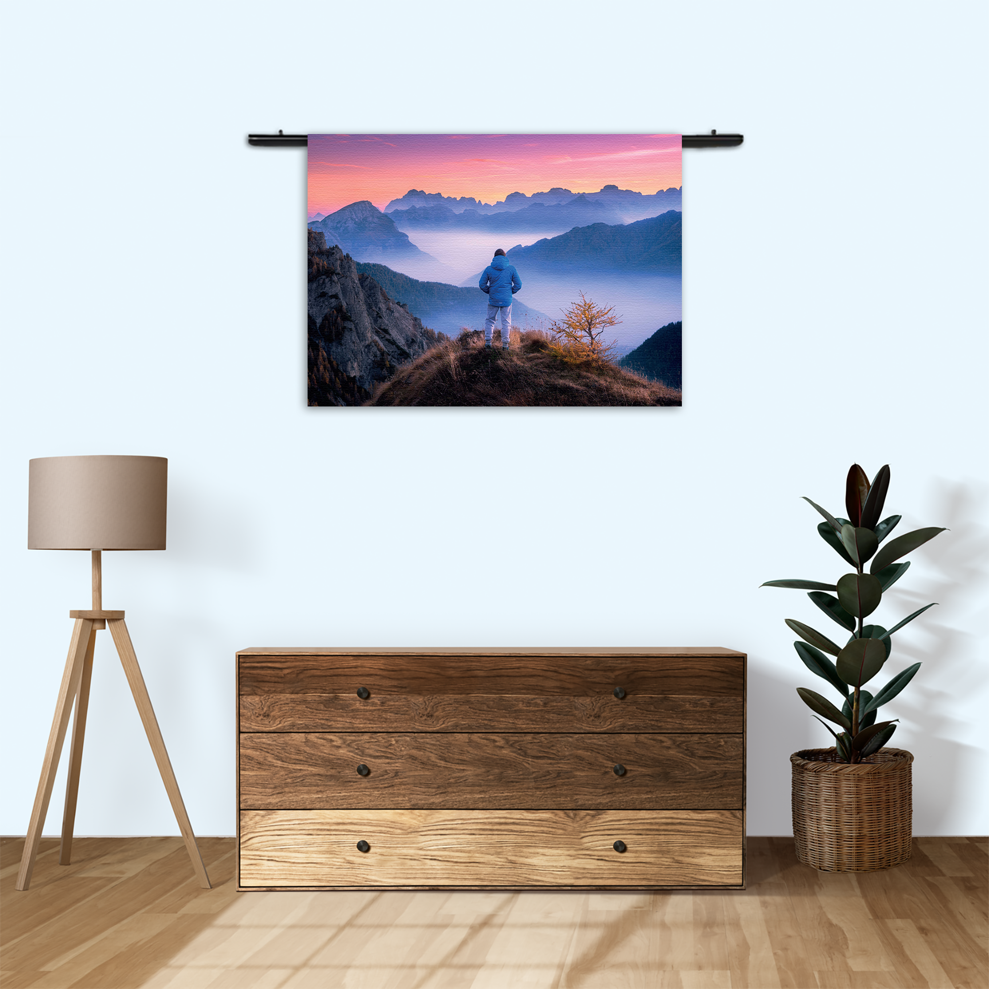 Wandkleed On top of the world Rechthoek Horizontaal Template 50 70 Horizontaal Natuur 76 3 1