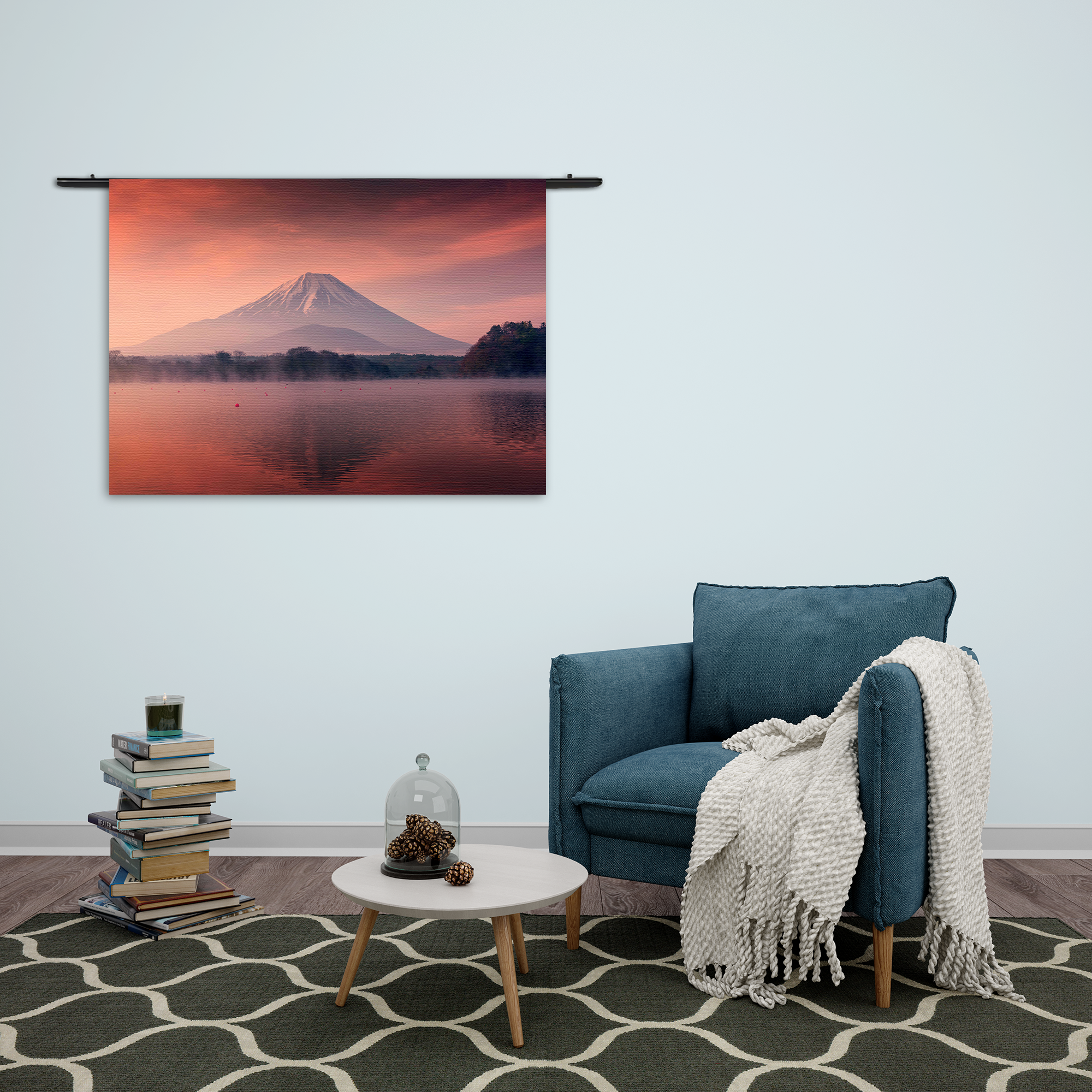 Wandkleed Fuji 2 Rechthoek Horizontaal Template 50 70 Horizontaal Natuur 78 2 1