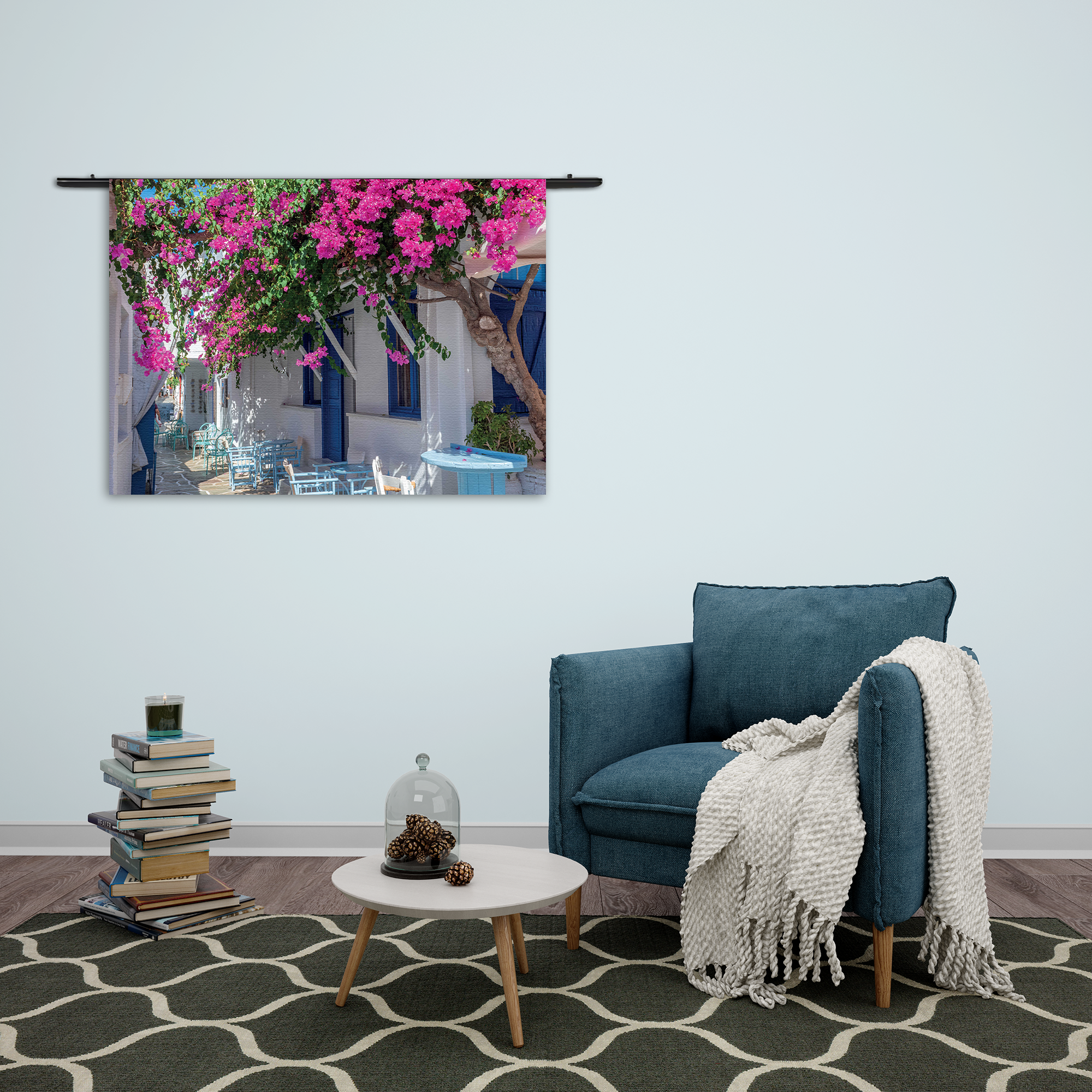 Wandkleed Kleurrijk griekenland Rechthoek Horizontaal Template 50 70 Horizontaal Natuur 83 2 1