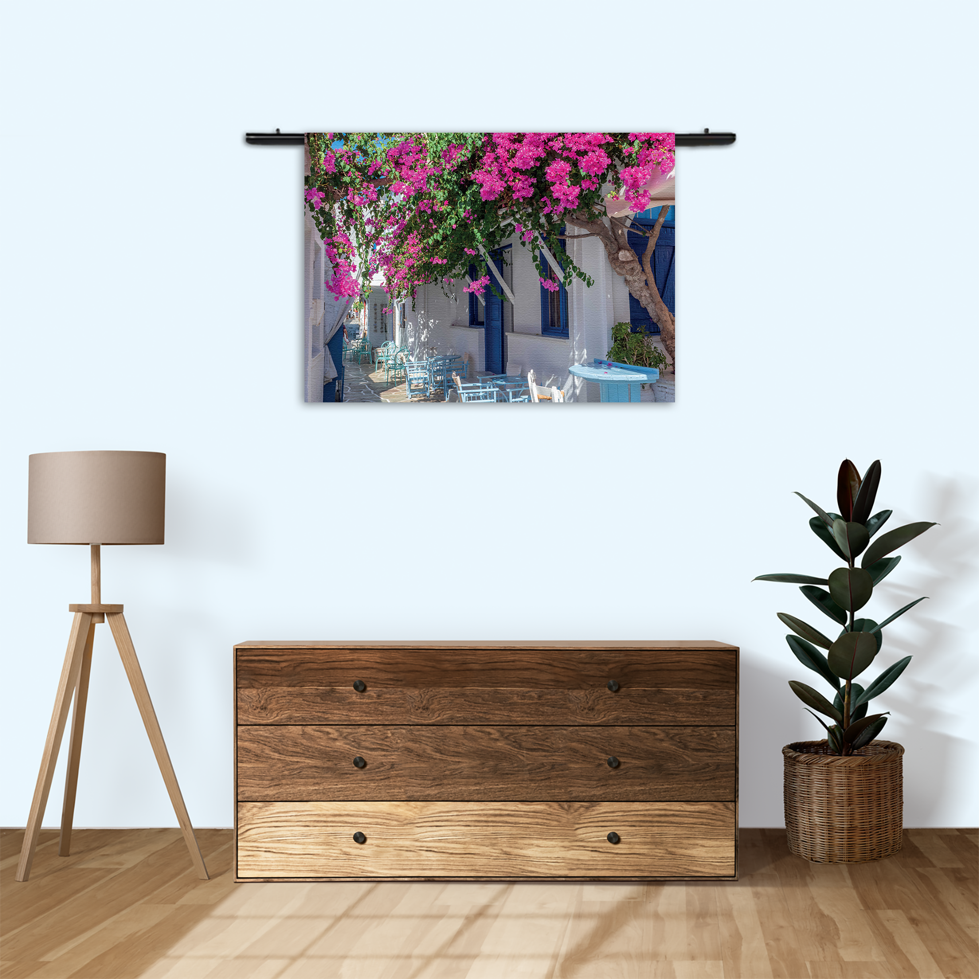 Wandkleed Kleurrijk griekenland Rechthoek Horizontaal Template 50 70 Horizontaal Natuur 83 3 1