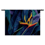 Wandkleed Heliconia bloem op donkere achtergrond Rechthoek Horizontaal Template 50 70 Horizontaal Natuur 95 1 1