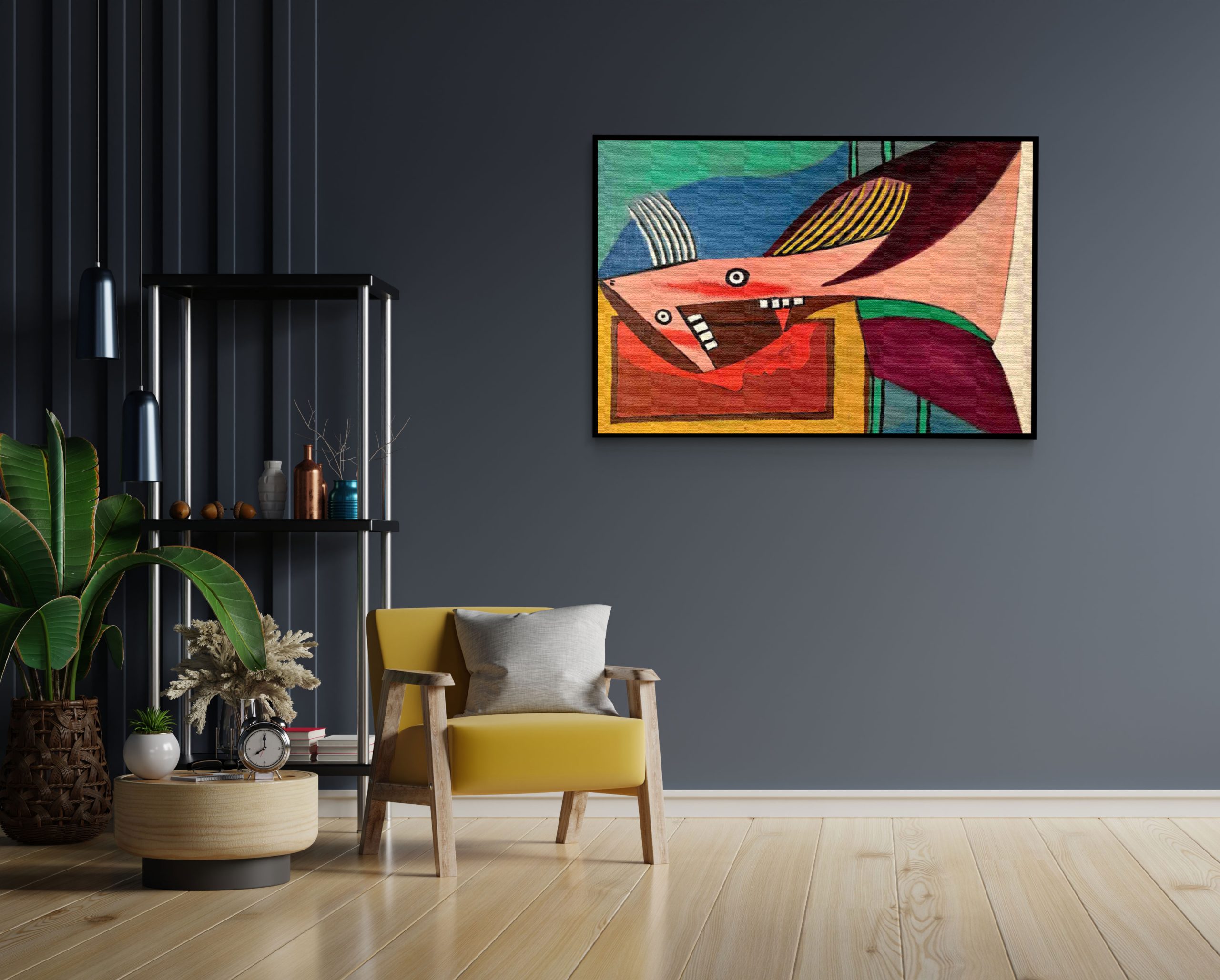 Akoestisch Schilderij Mondriaan de rode Rechthoek Horizontaal Template 50 70 Horizontaal OM 13 1 scaled 1