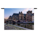 Wandkleed Middeleeuwse Kathedraal en Brug Gent Rechthoek Horizontaal Template 50 70 Horizontaal Steden 100 1 1