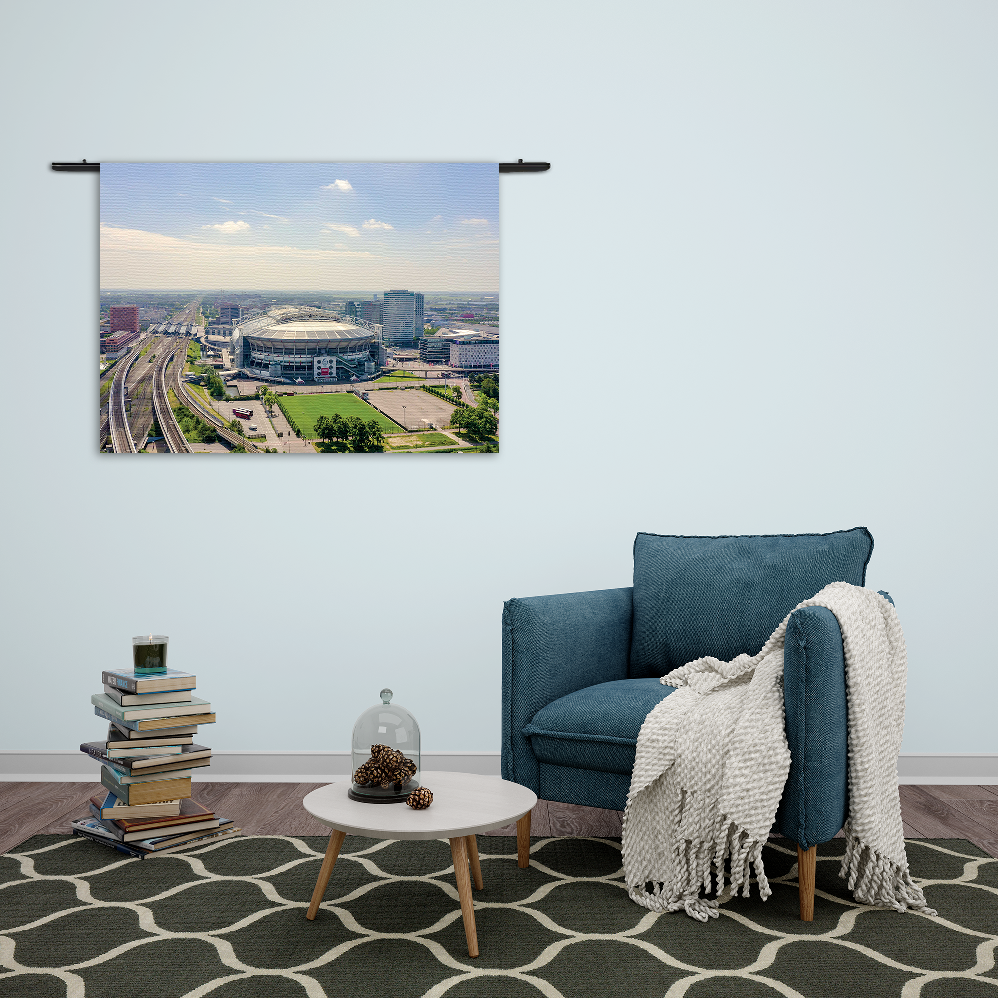 Wandkleed Johan Cruijf Arena Rechthoek Horizontaal Template 50 70 Horizontaal Steden 105 2 1