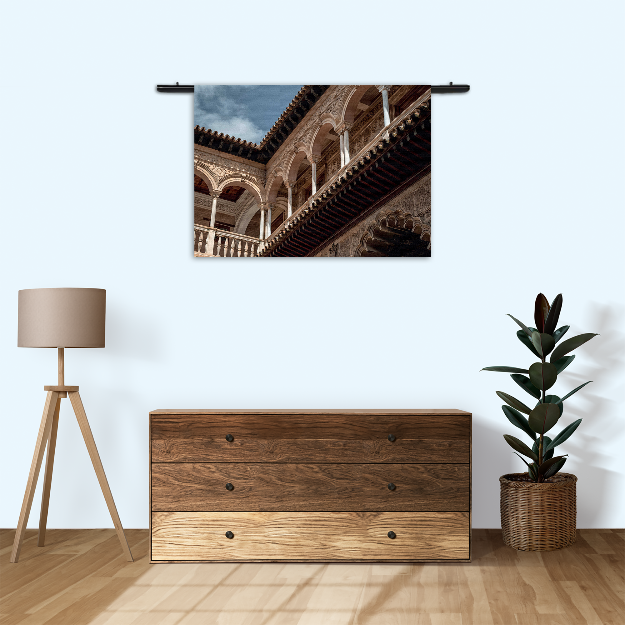 Wandkleed Koninklijk Paleis van Sevilla Rechthoek Horizontaal Template 50 70 Horizontaal Steden 15 3 1