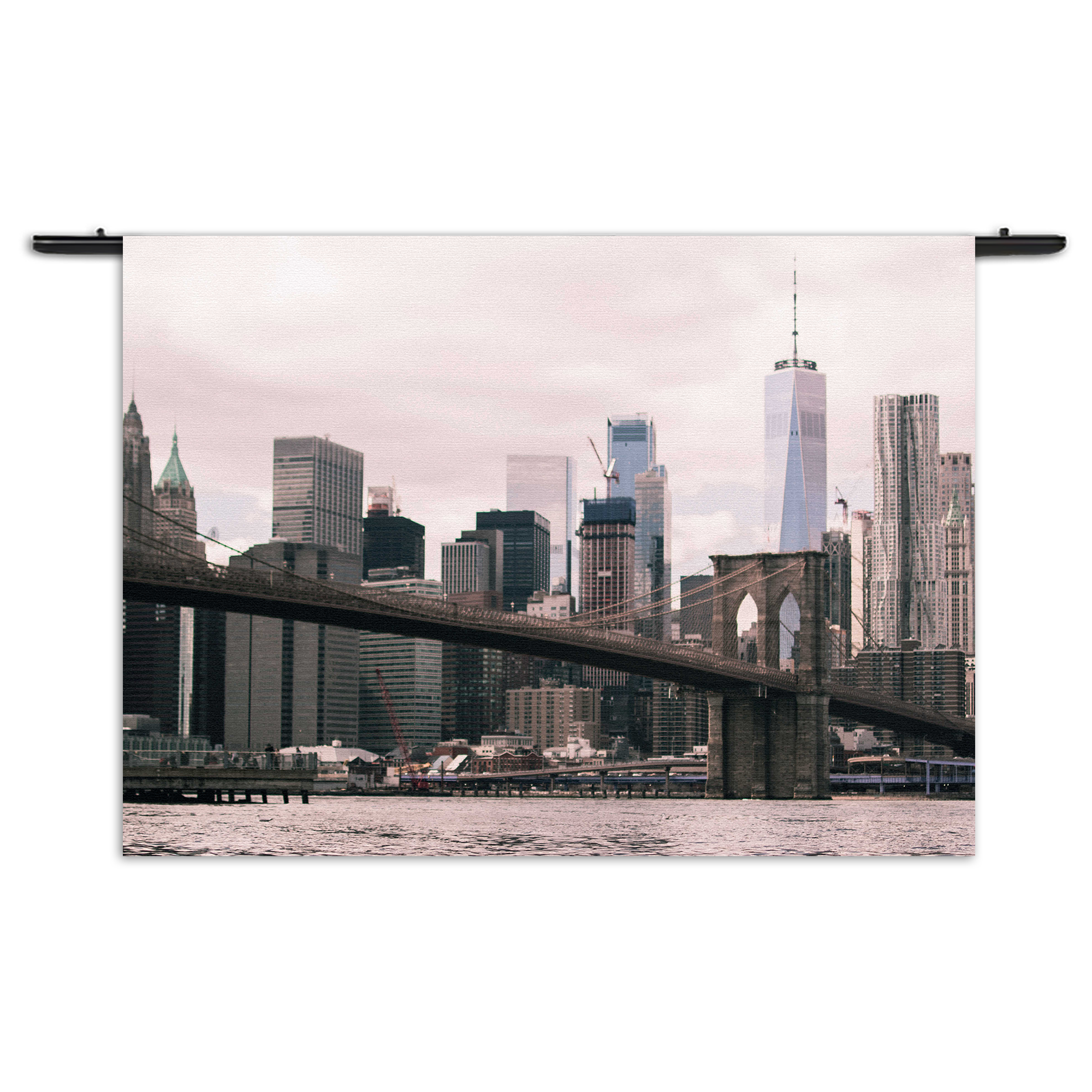 Wandkleed Brooklyn Bridge New York Rechthoek Horizontaal Template 50 70 Horizontaal Steden 24 1 1